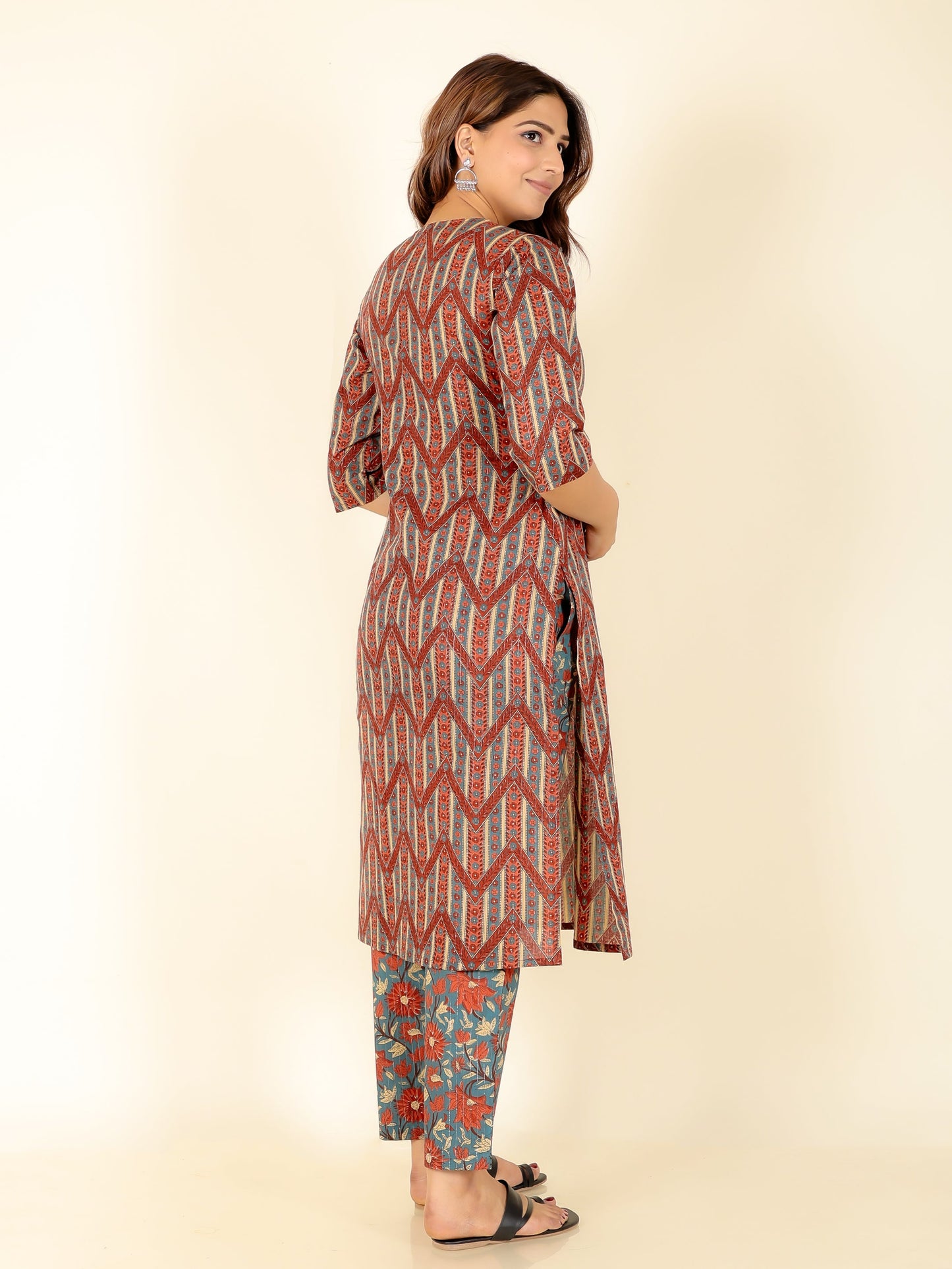 Lurex Cotton Chevron Kurta