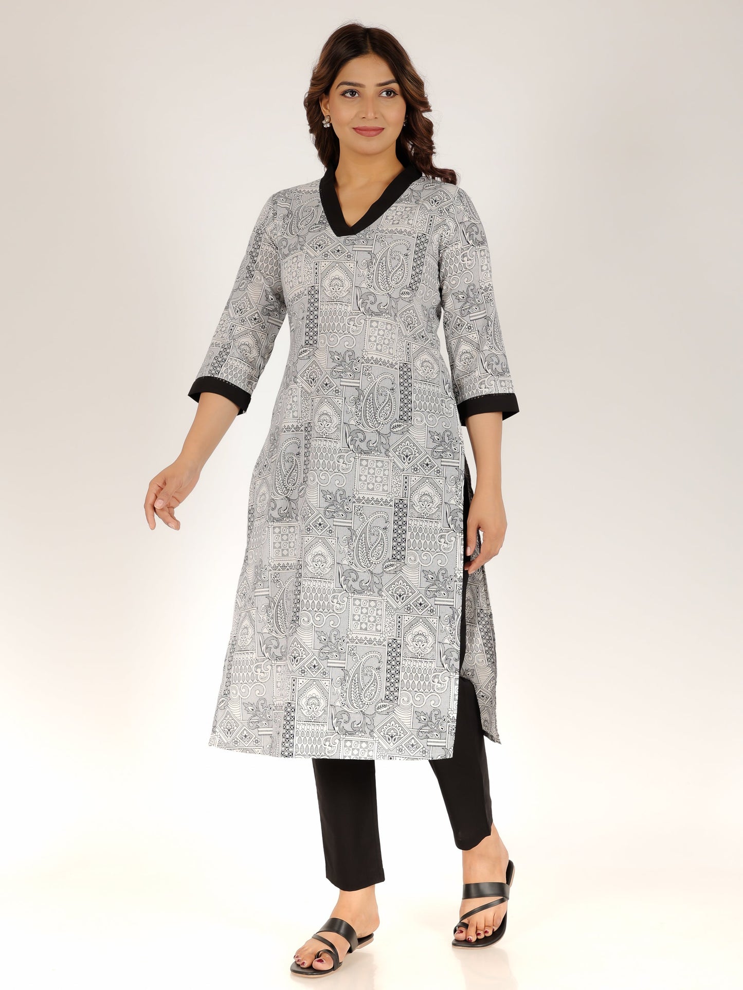 Soft Cotton Patchwork Kurta