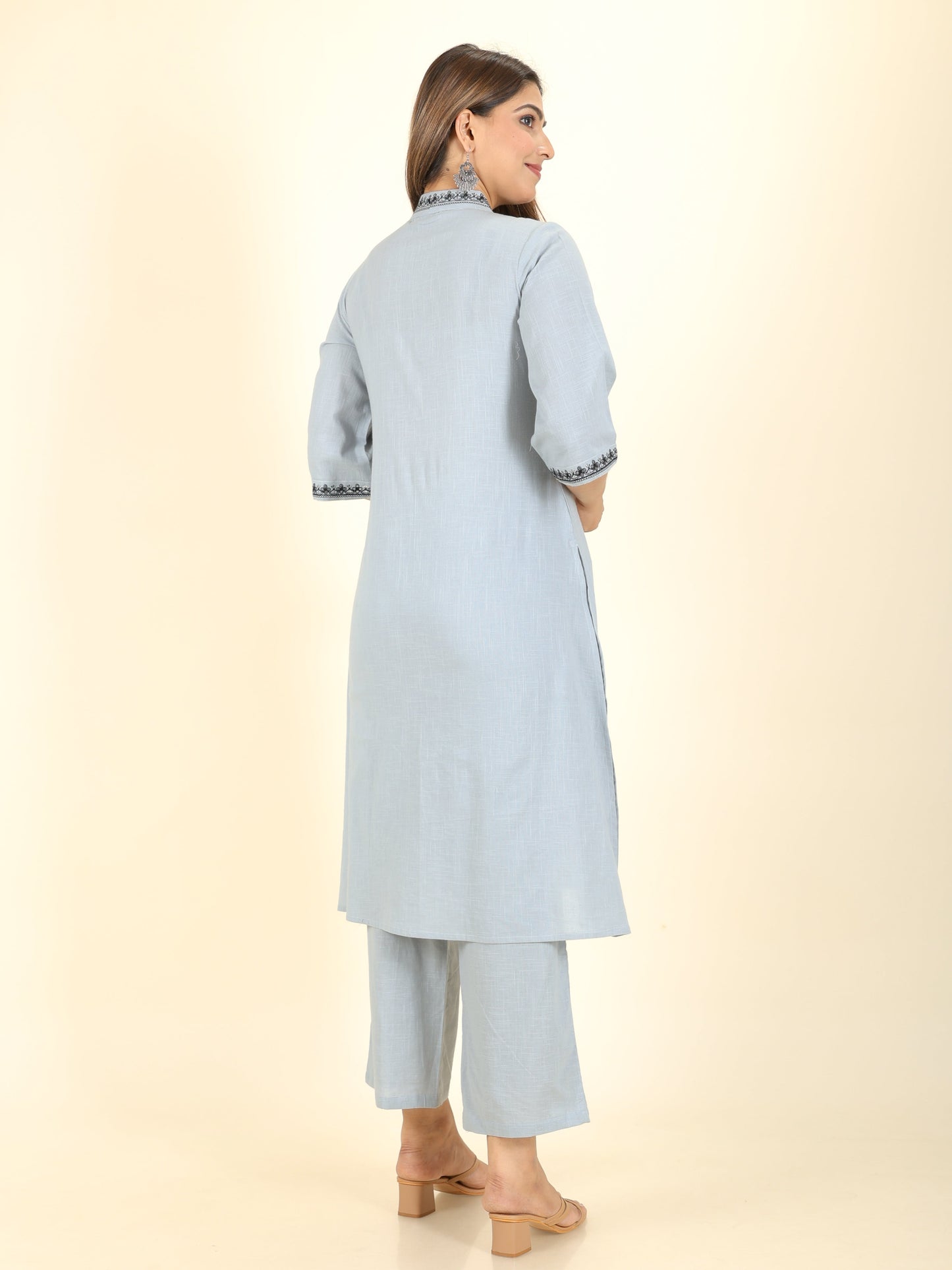 Khadi Cotton Solid Kurta