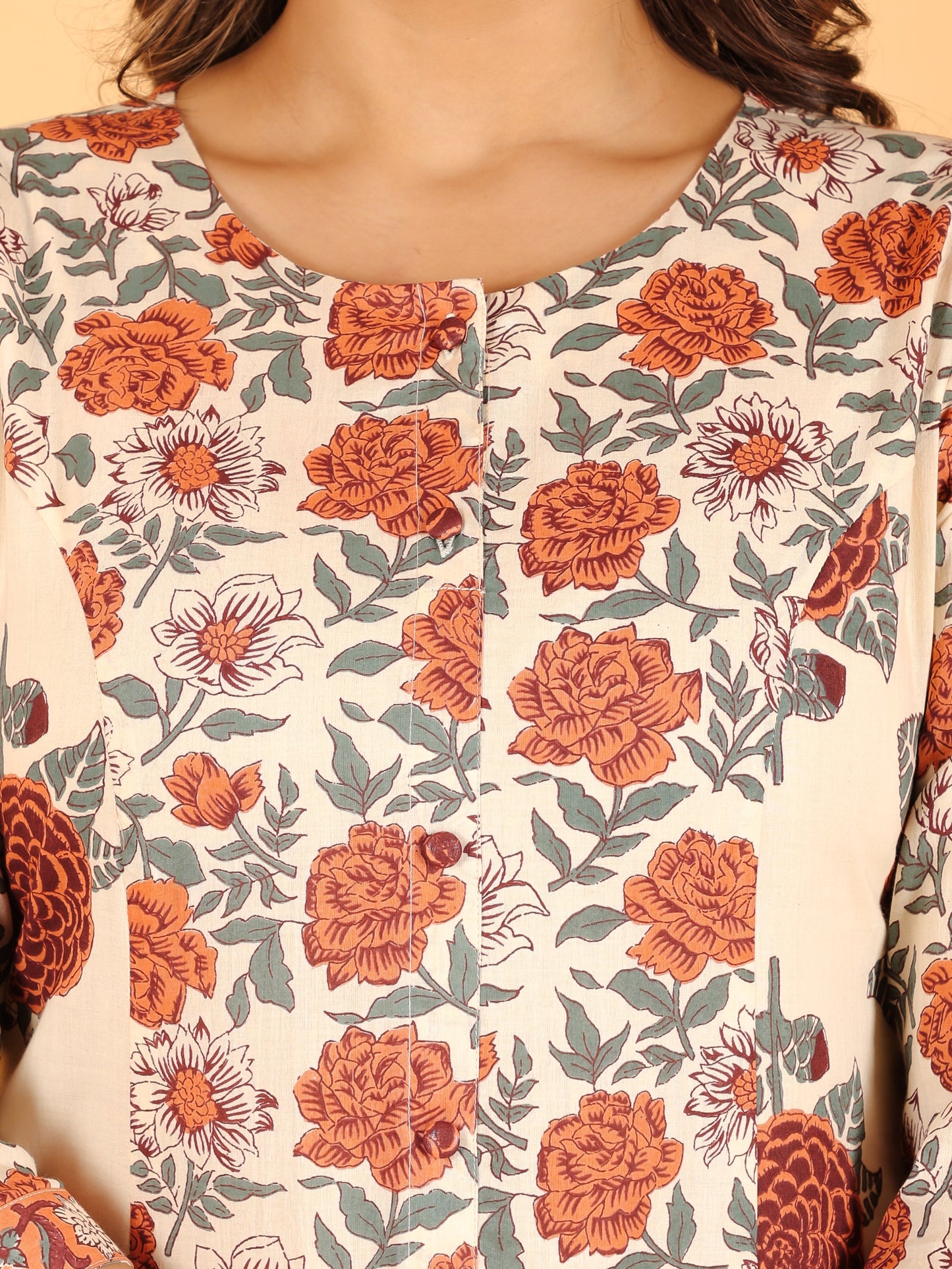 Soft Cotton Floral Kurta