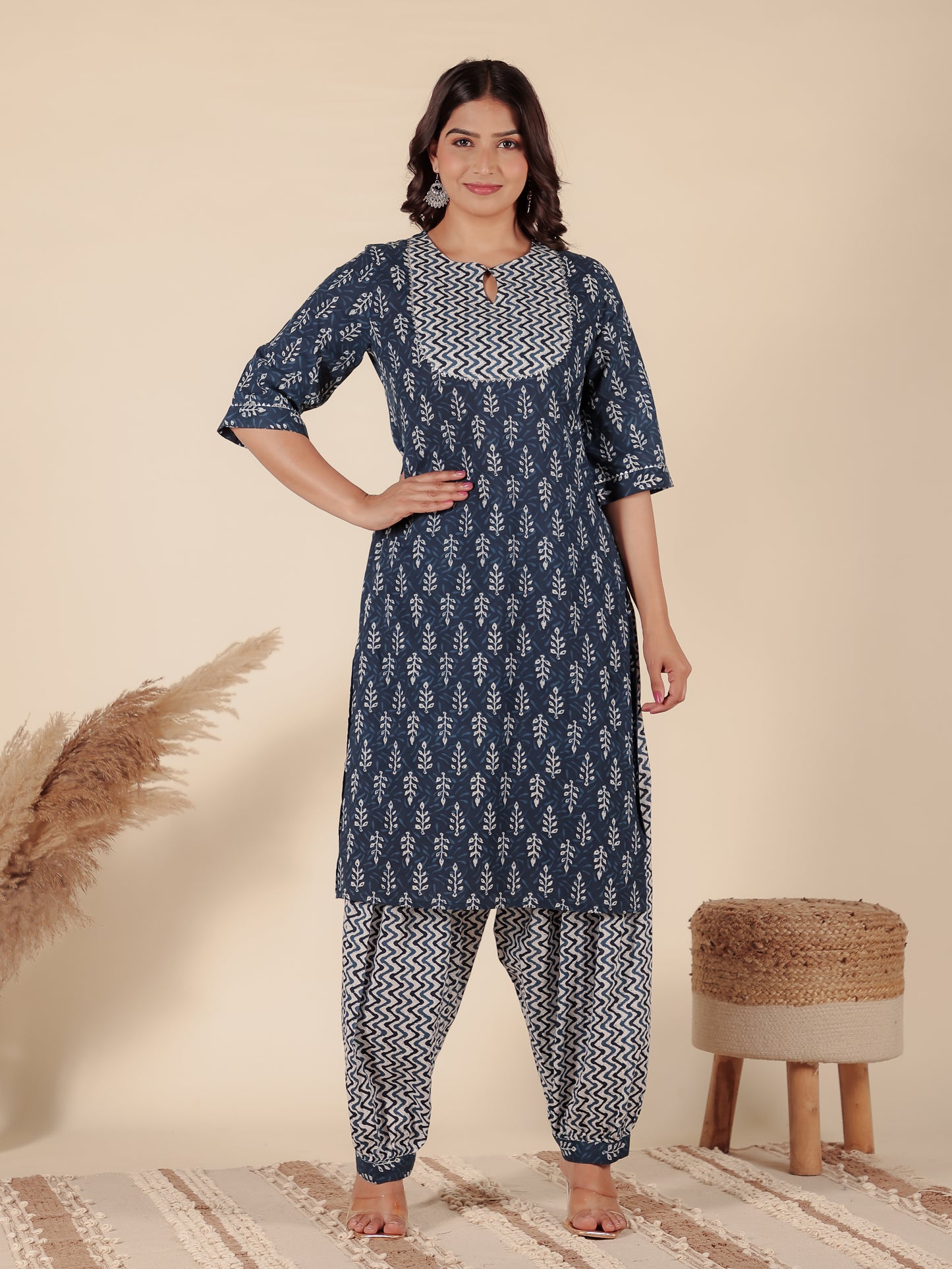 Soft Cotton Floral Kurta