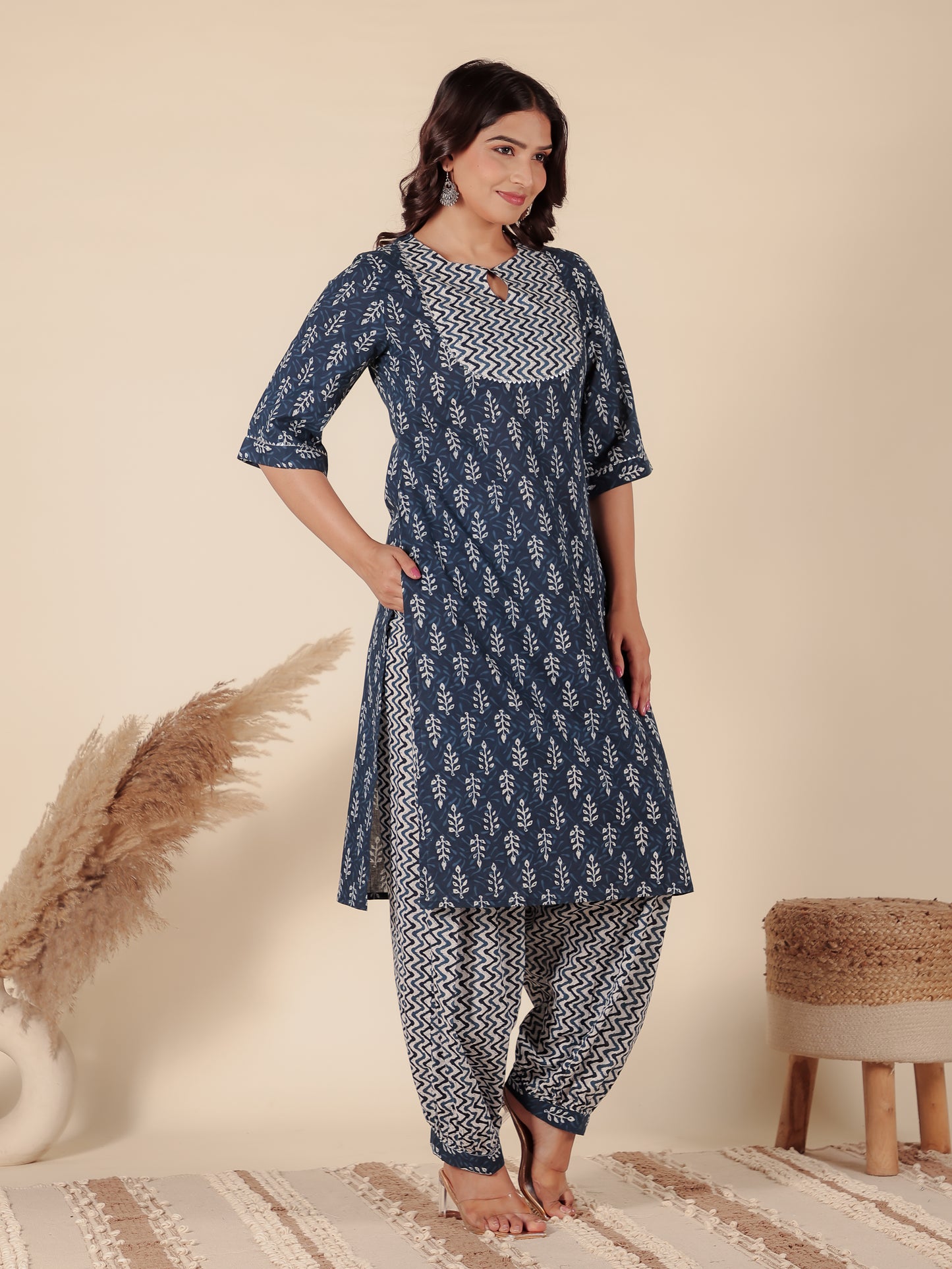 Soft Cotton Floral Kurta