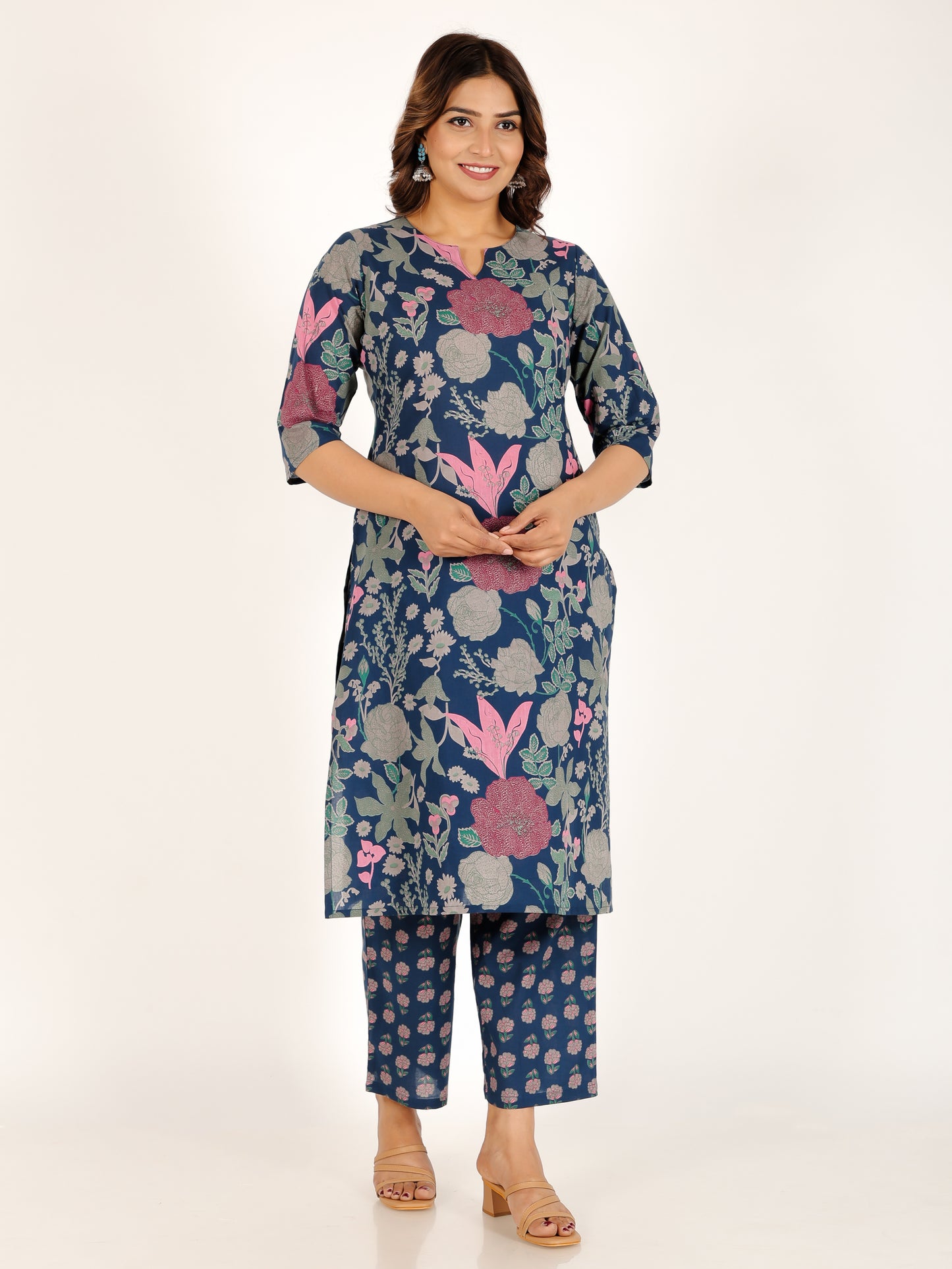 Soft Cotton Floral Kurta