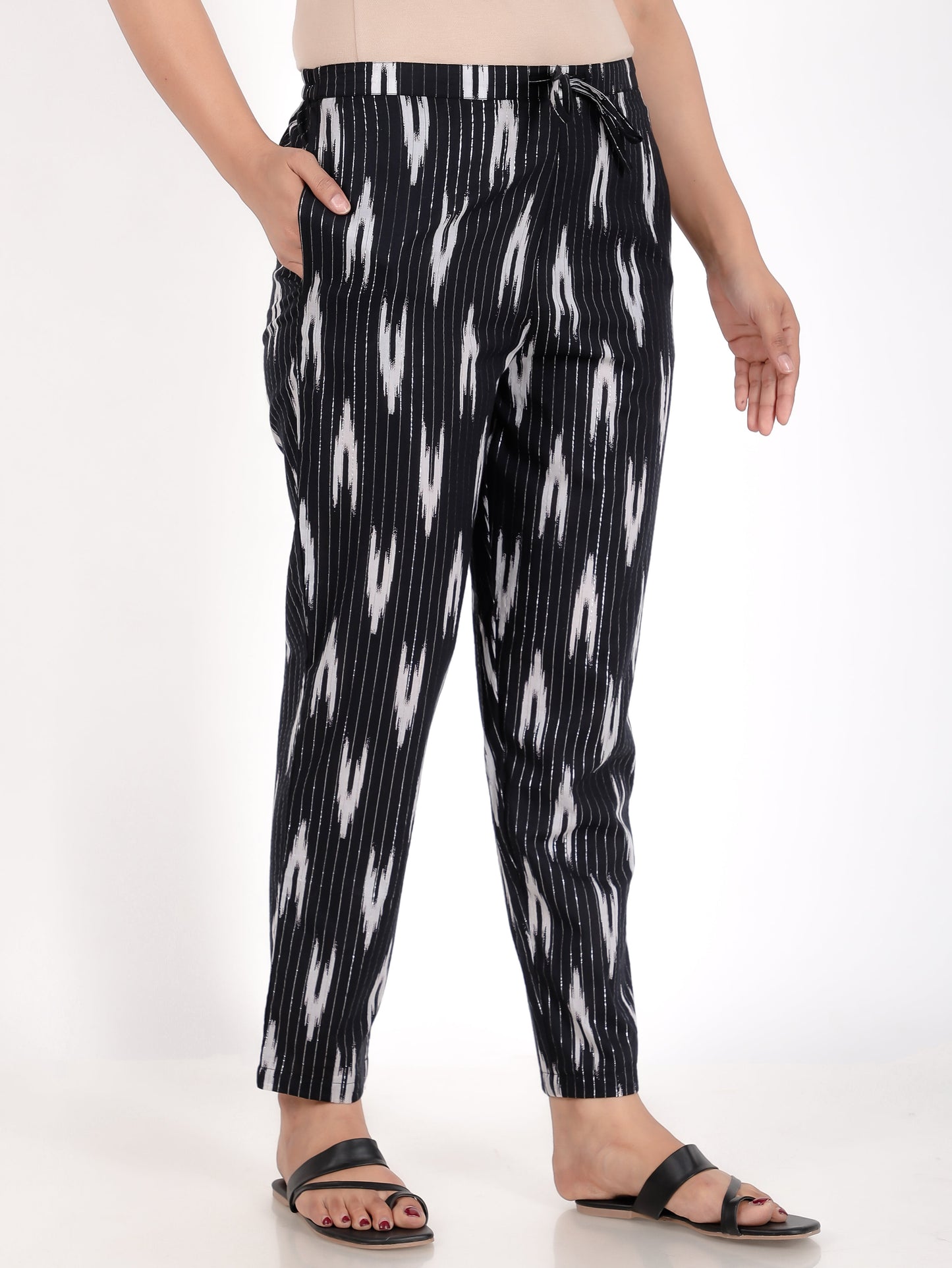 Lurex Cotton Ikat Pant