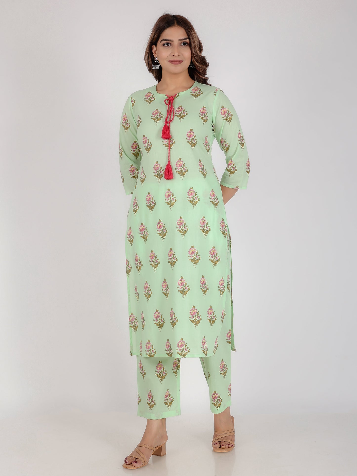 Soft Cotton Floral Kurta