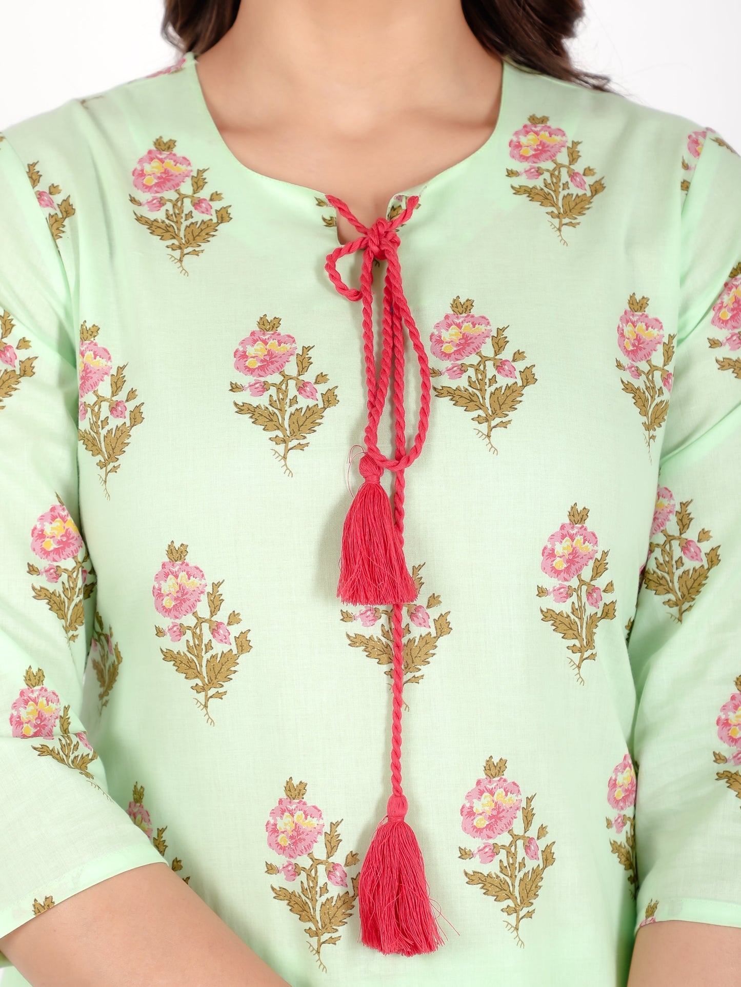 Soft Cotton Floral Kurta