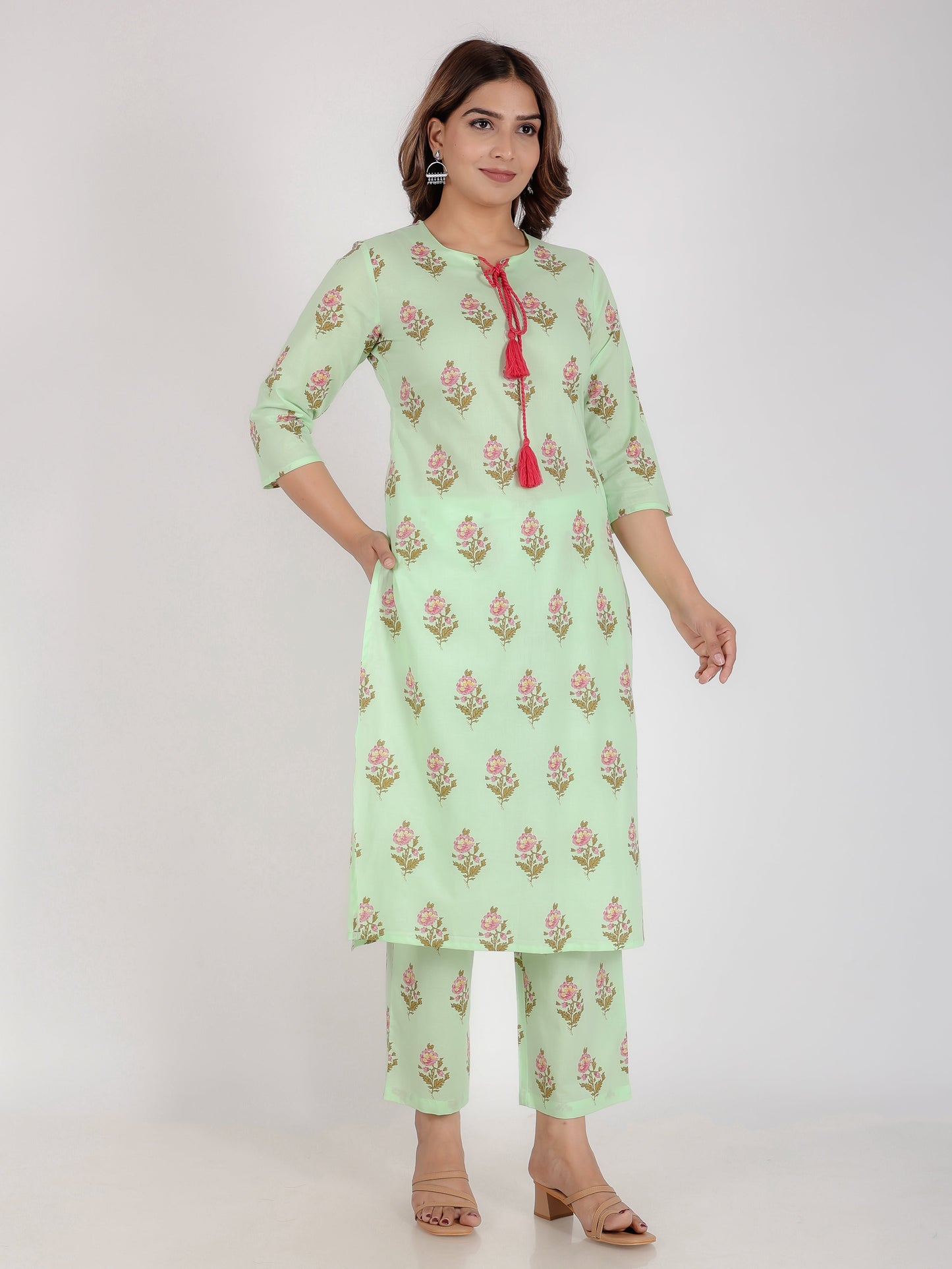 Soft Cotton Floral Kurta