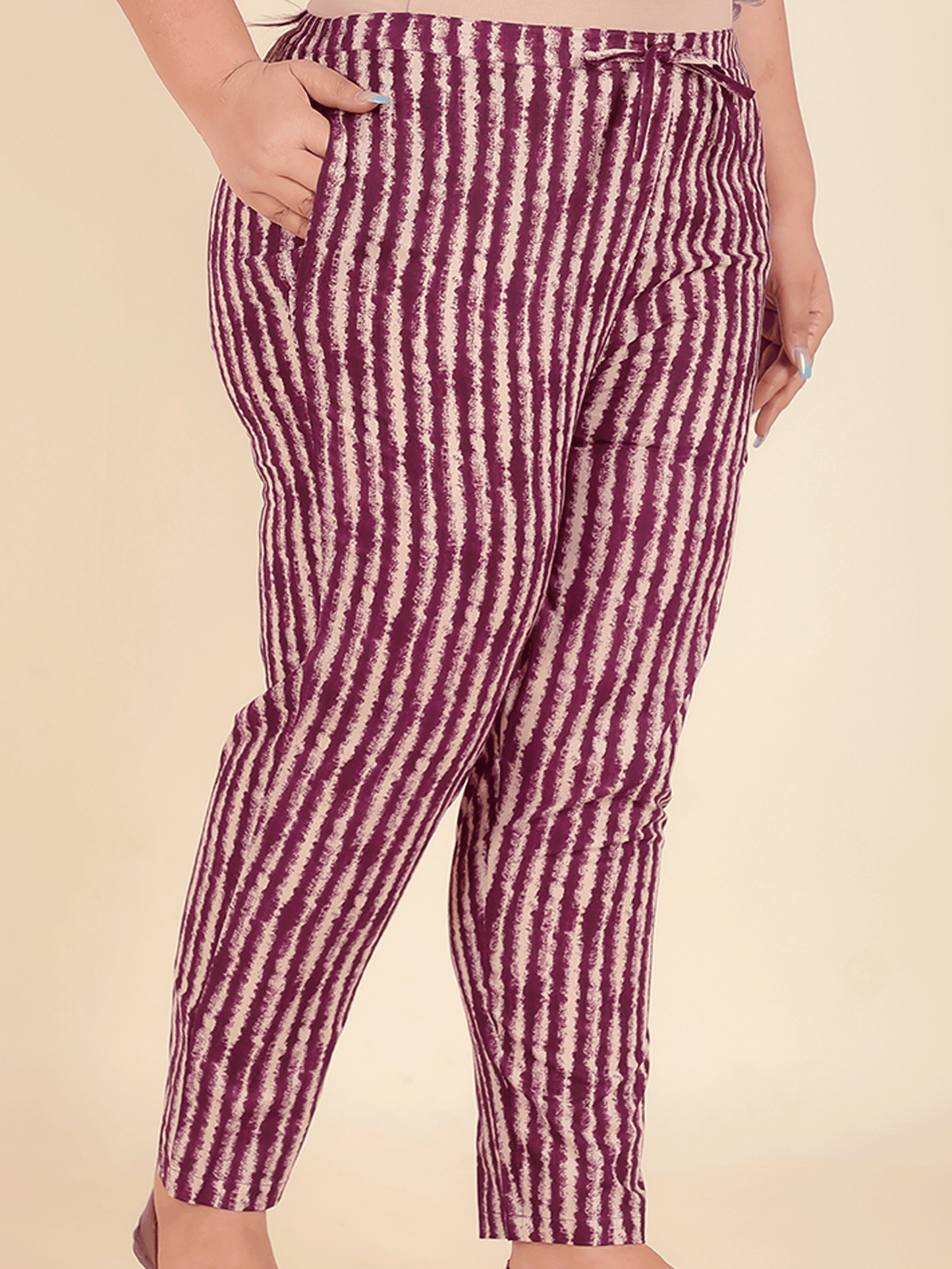 Soft Cotton Striped Pant