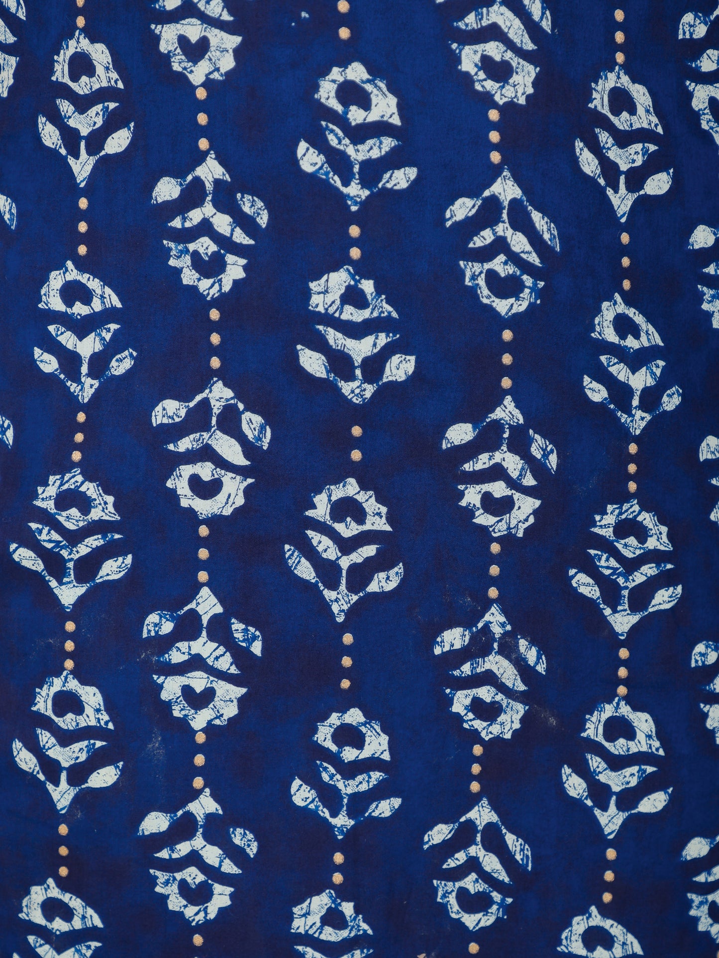 Soft Cotton Floral Straight Blue Kurta