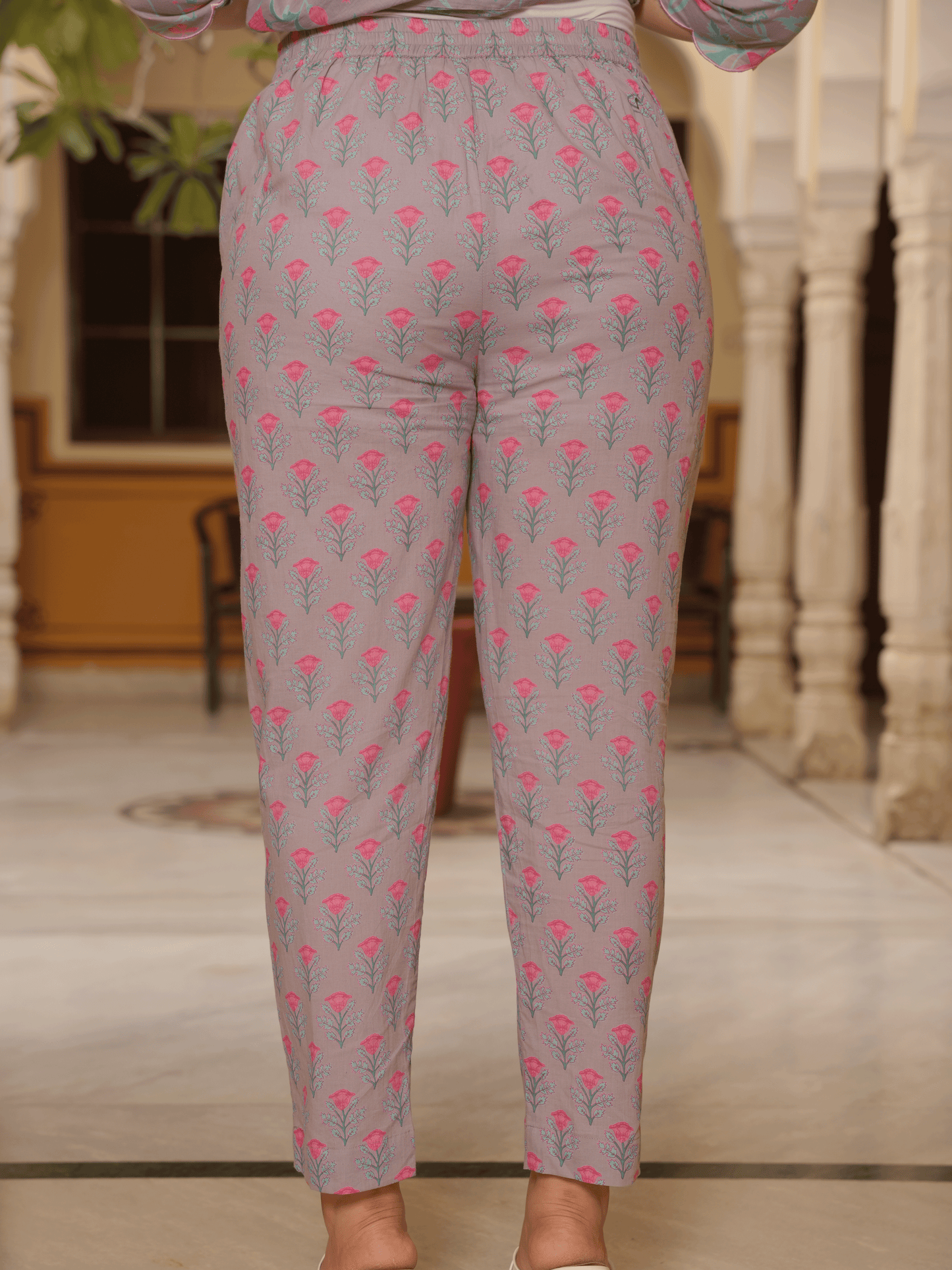Embroidered Soft Cotton Floral Straight Grey Kurta