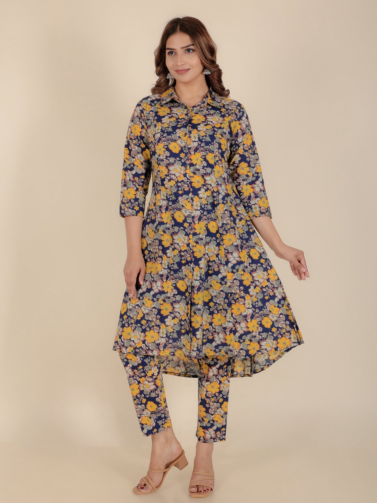 Soft Cotton Floral Kurta