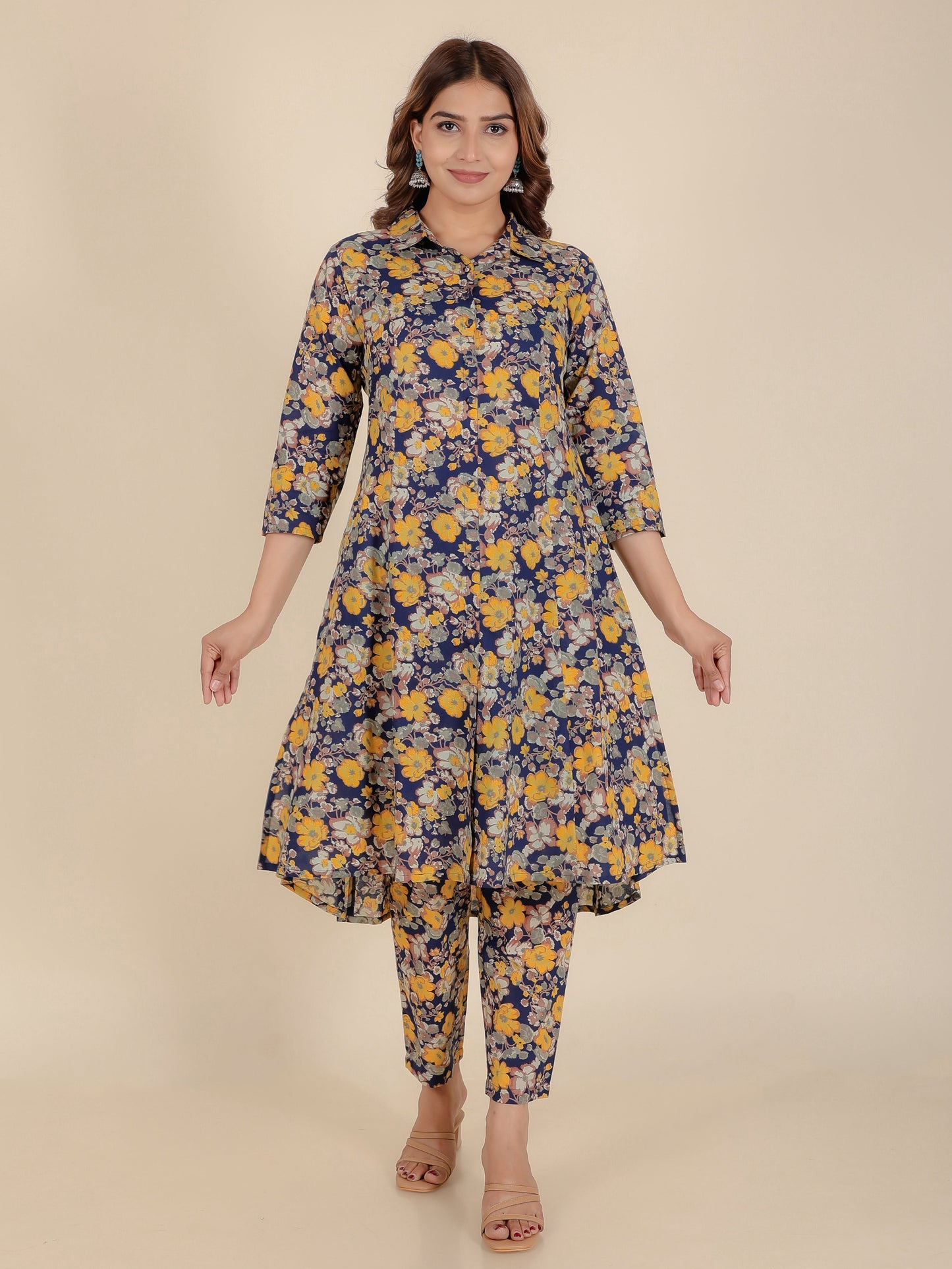 Soft Cotton Floral Kurta