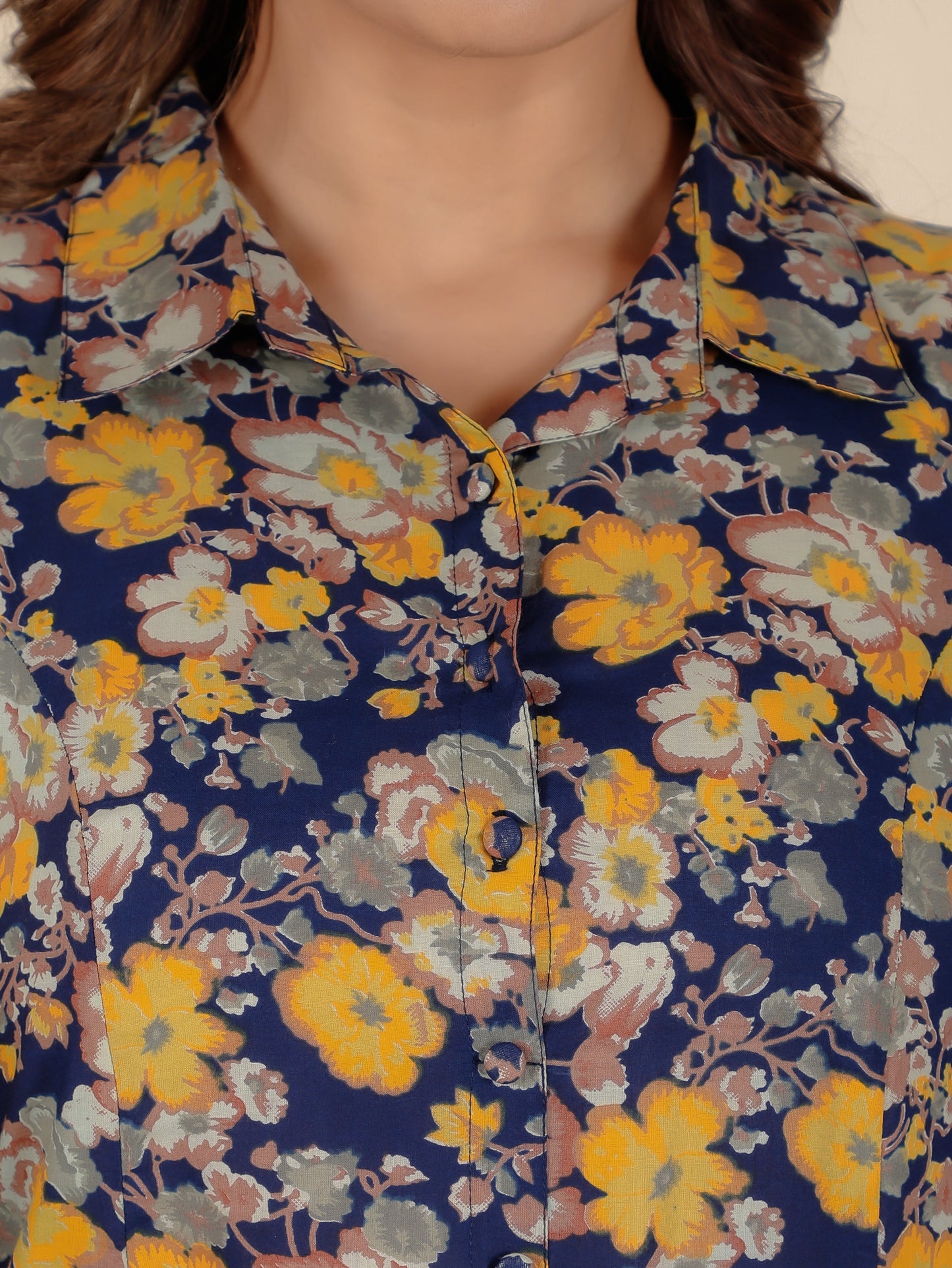 Soft Cotton Floral Kurta