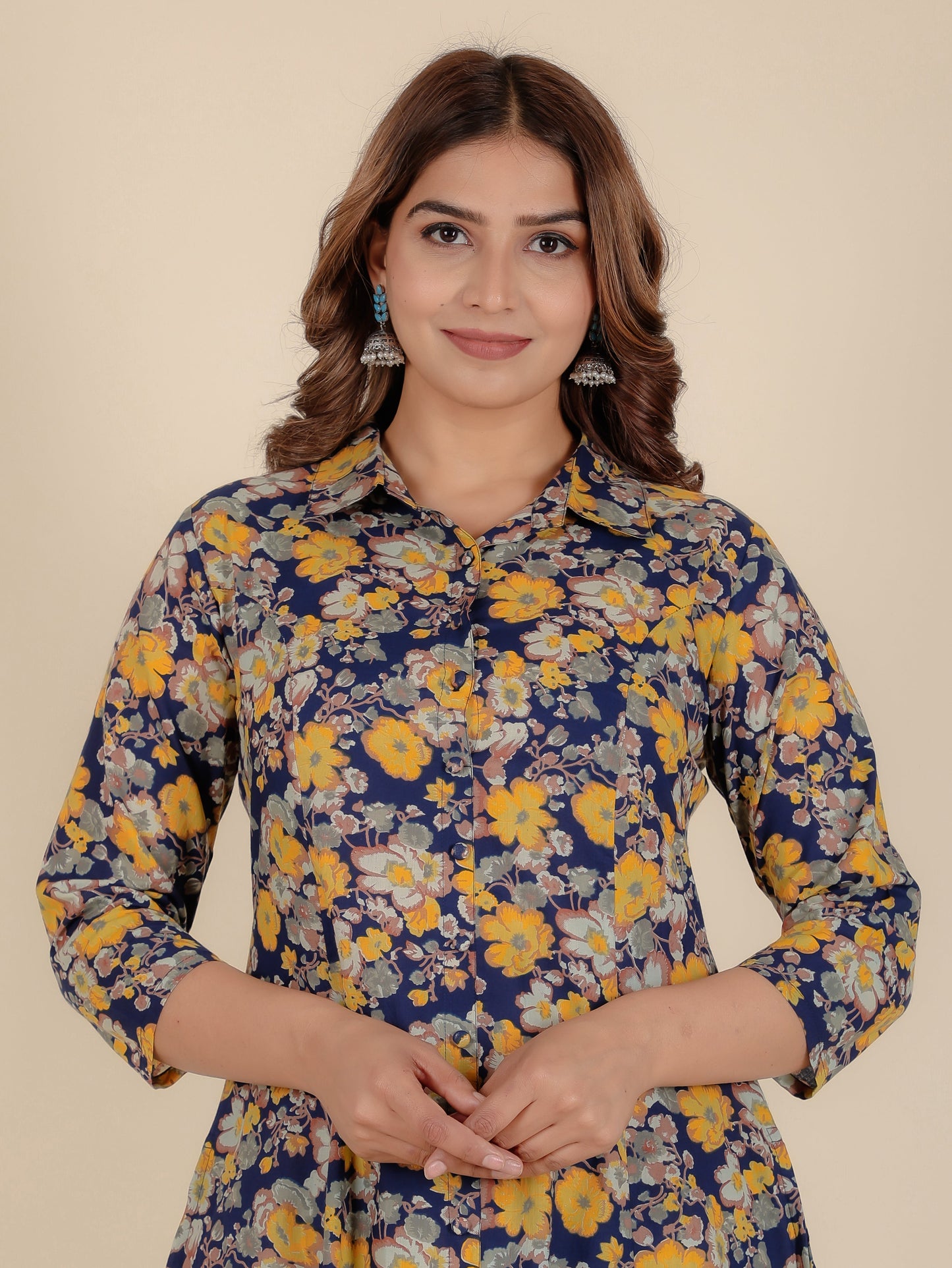 Soft Cotton Floral Kurta