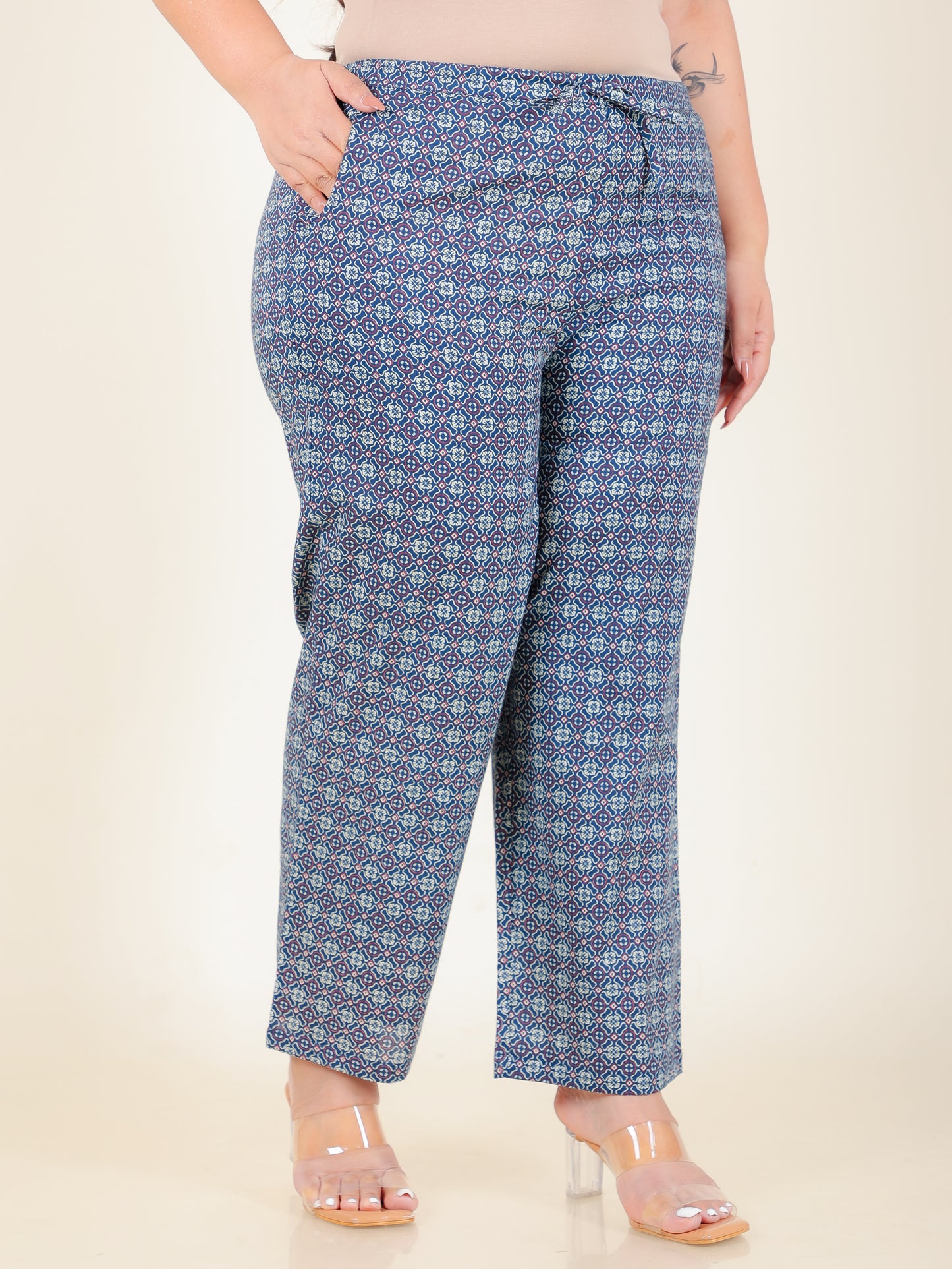 Soft Cotton Geometric Pant