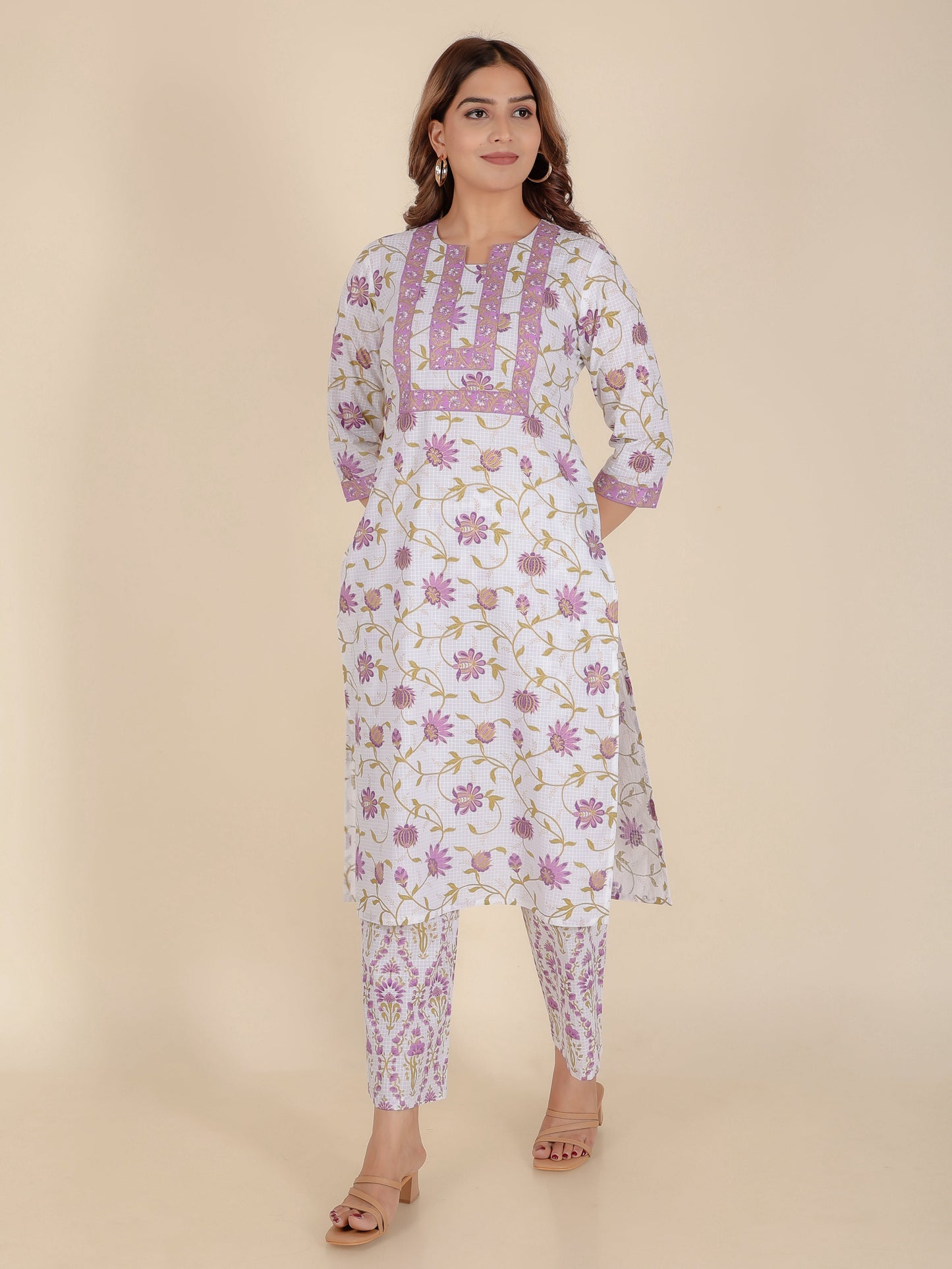 Soft Cotton Floral Kurta