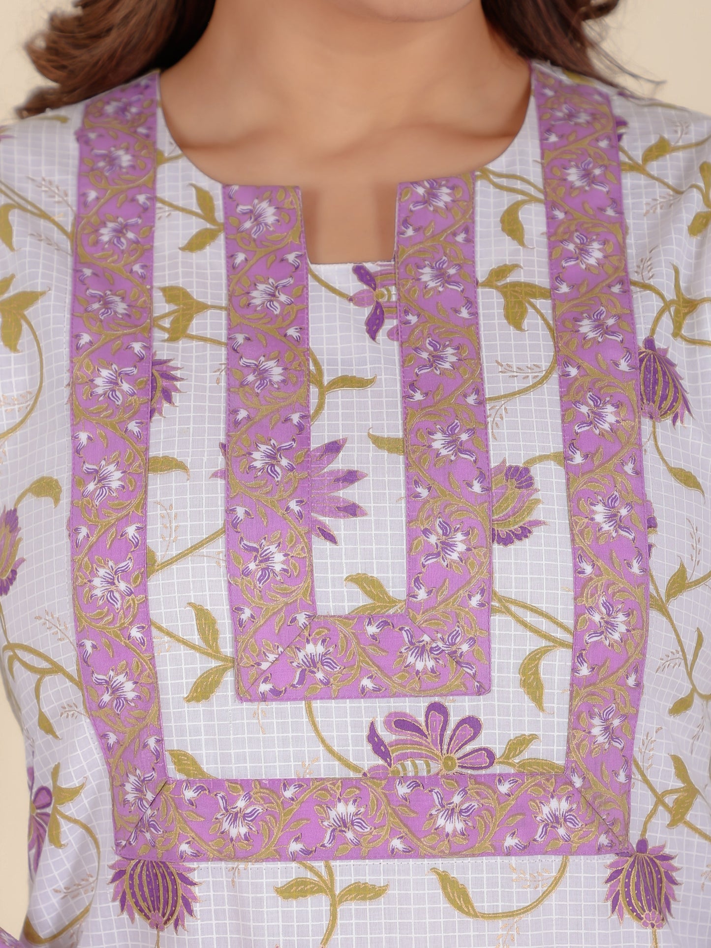 Soft Cotton Floral Kurta