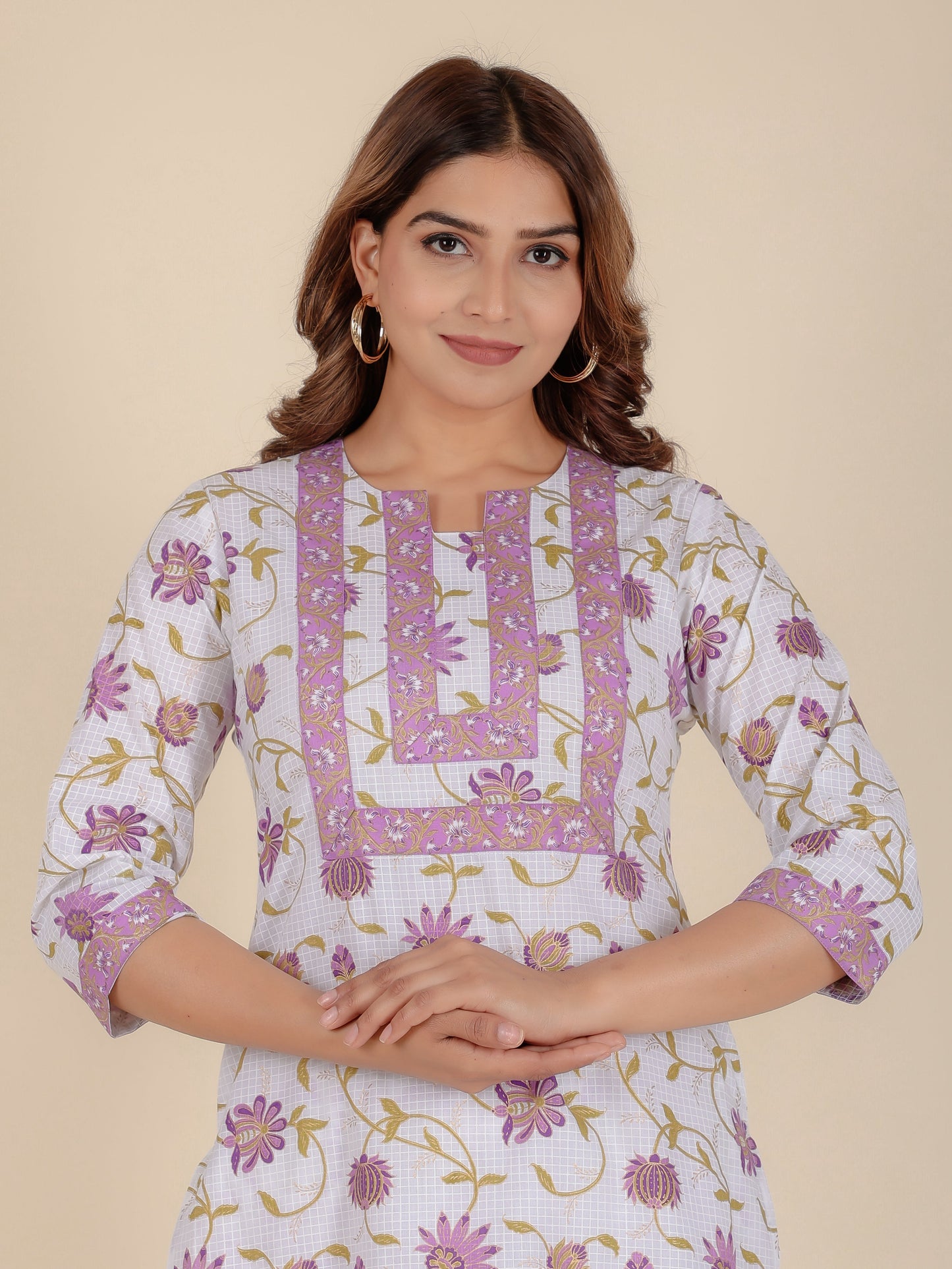 Soft Cotton Floral Kurta