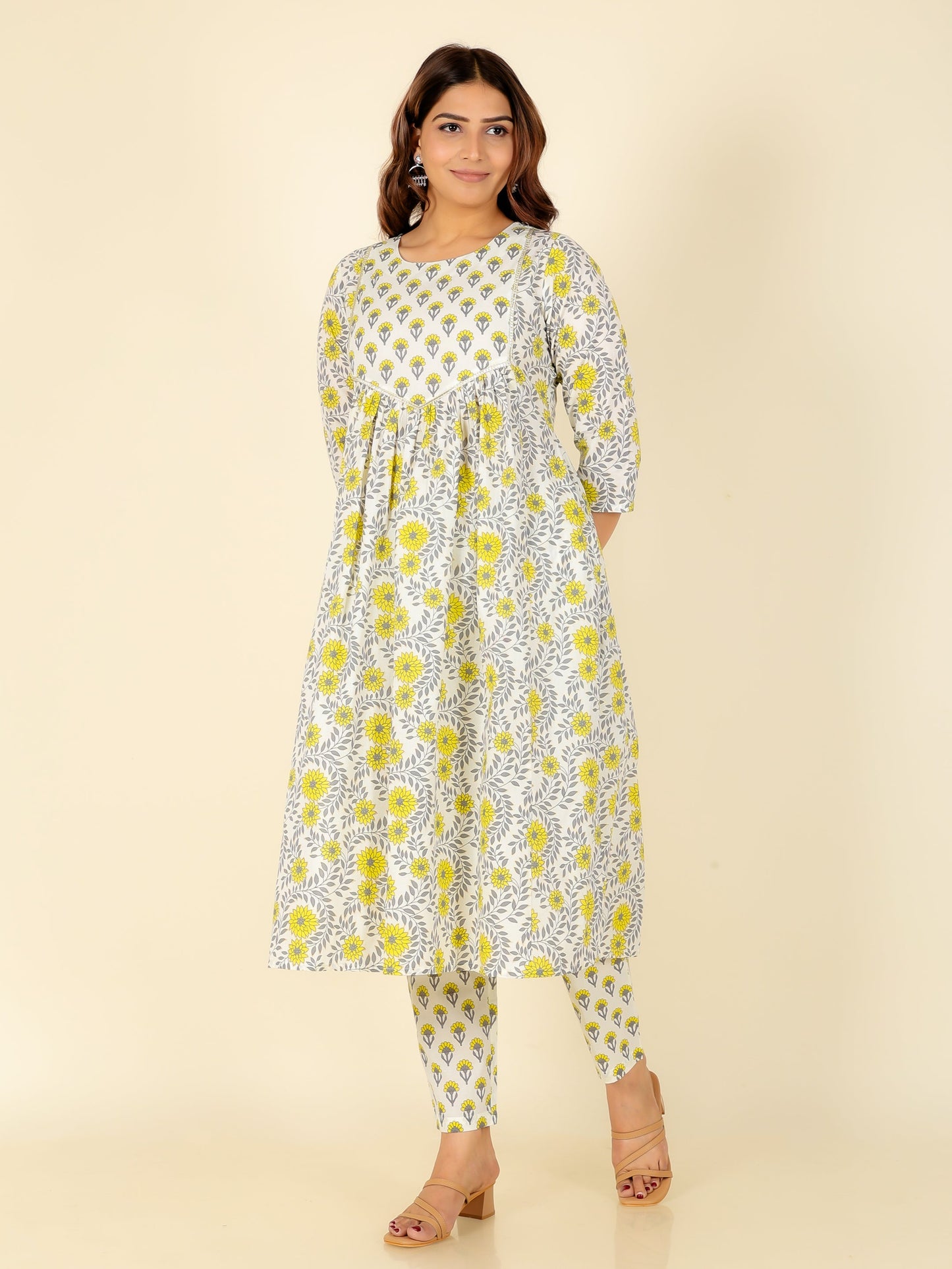 Soft Cotton Floral Kurta