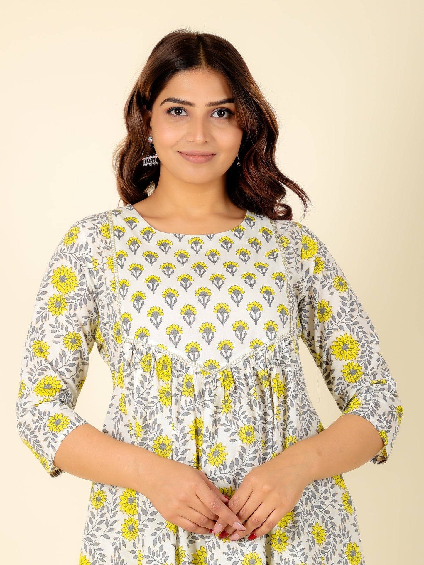 Soft Cotton Floral Kurta