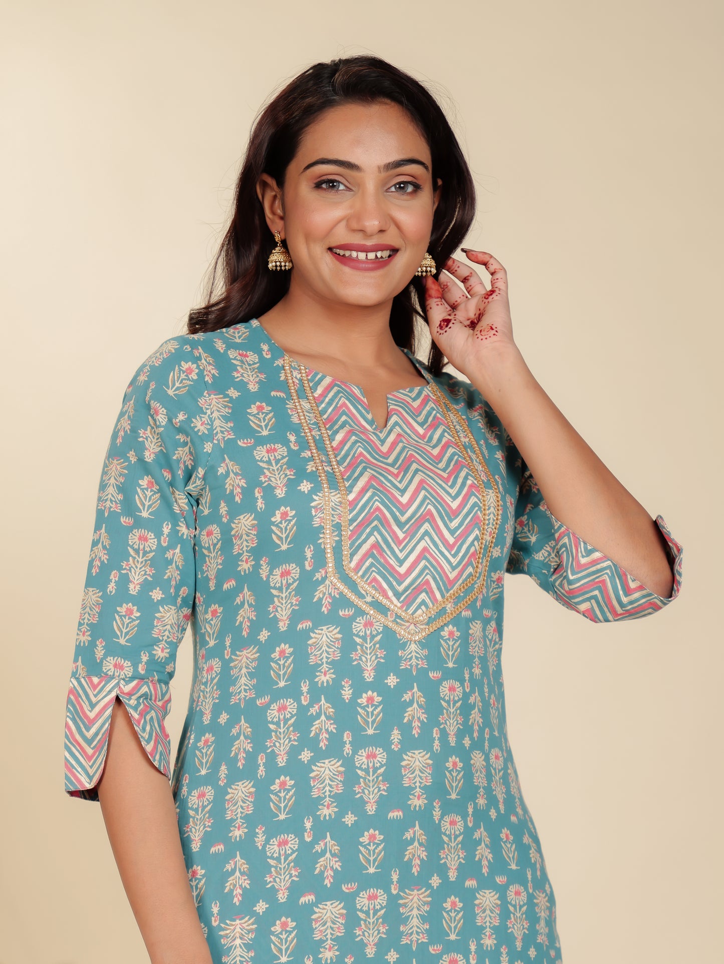 Soft Cotton Floral Kurta