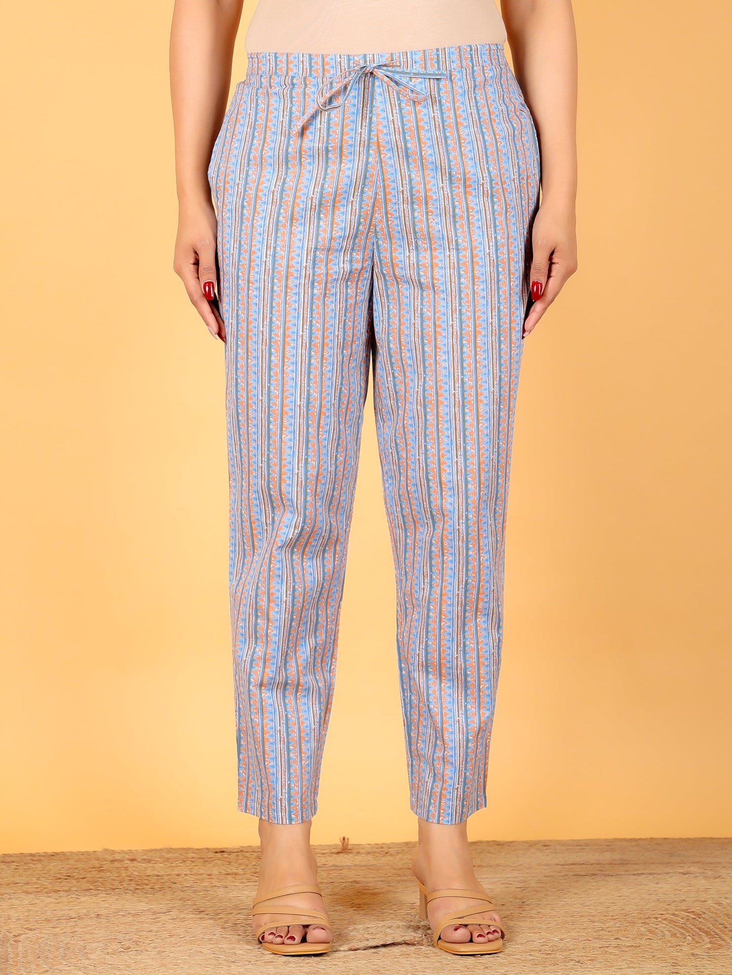 Soft Cotton Striped Pant