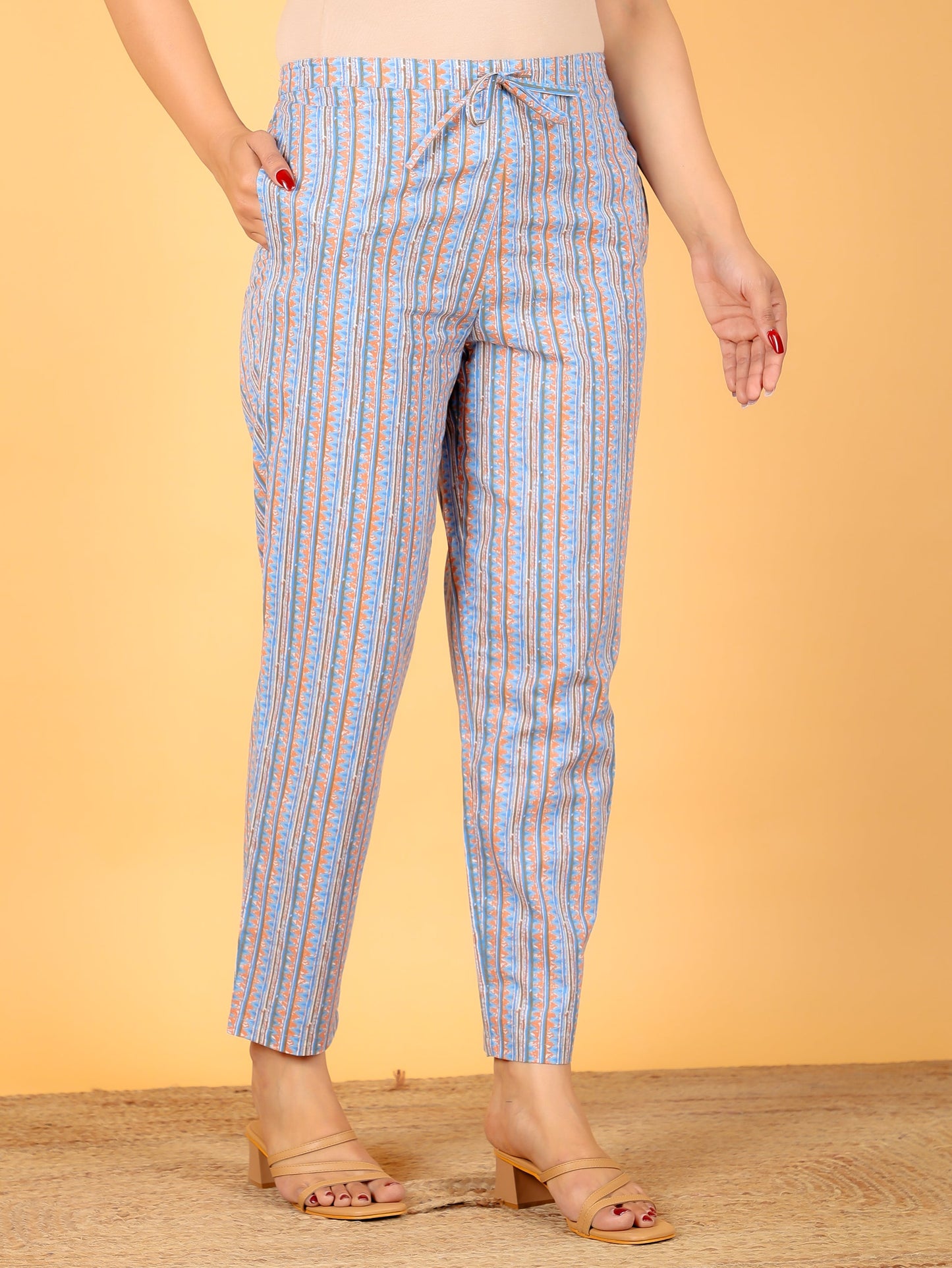 Soft Cotton Striped Pant