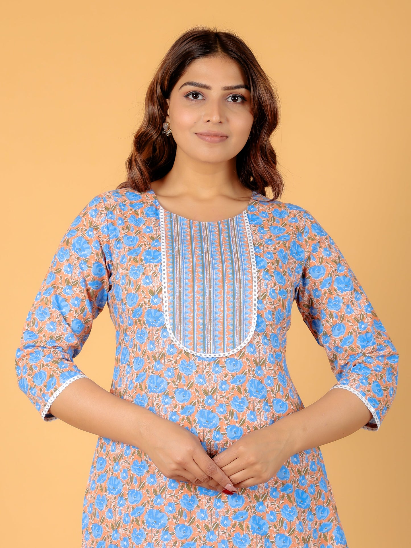 Soft Cotton Floral Kurta