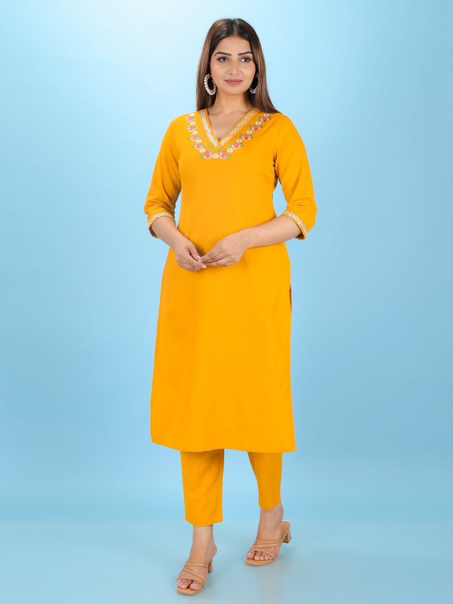 Linen Cotton Solid Kurta