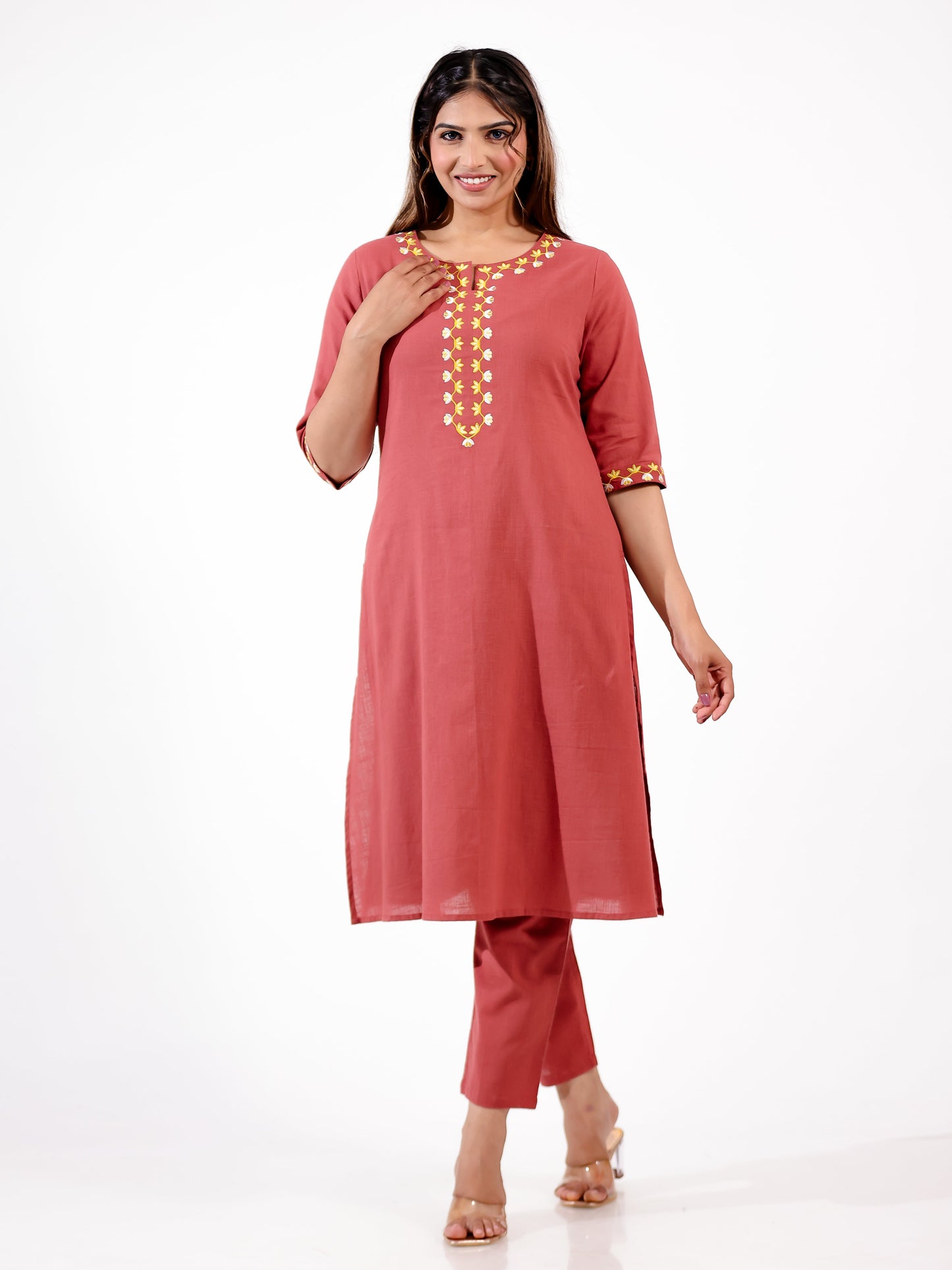 Khadi Cotton Solid Kurta