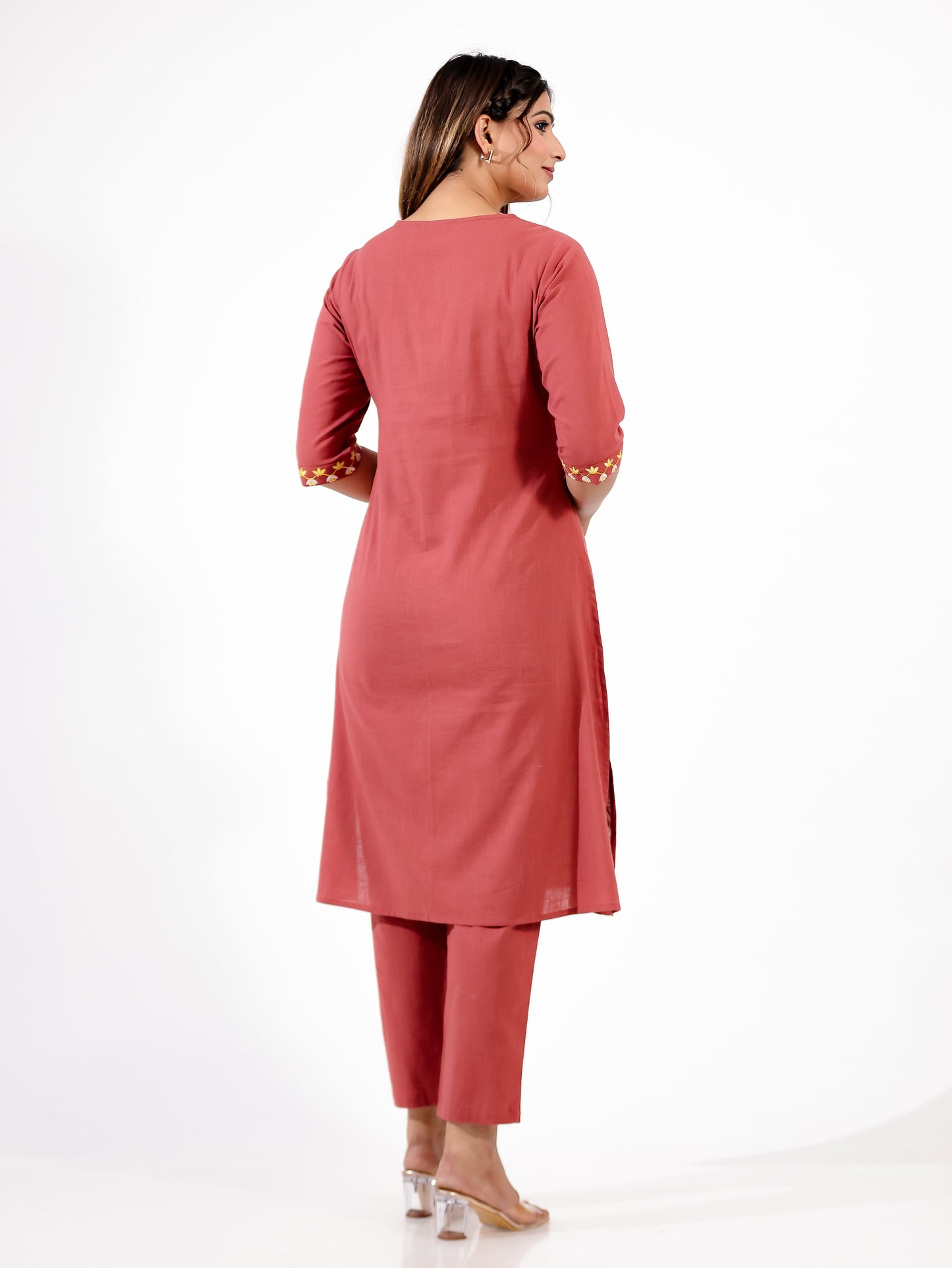 Khadi Cotton Solid Kurta