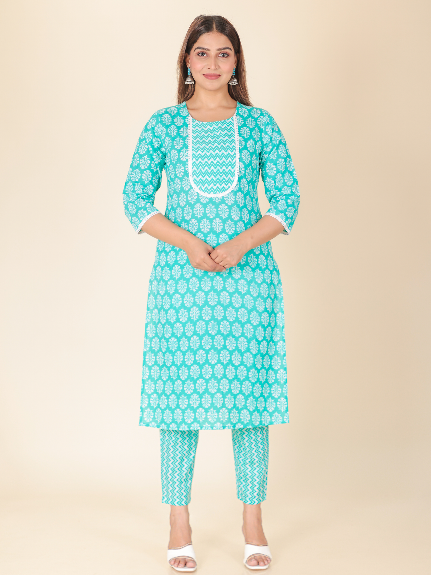 Soft Cotton Floral Kurta