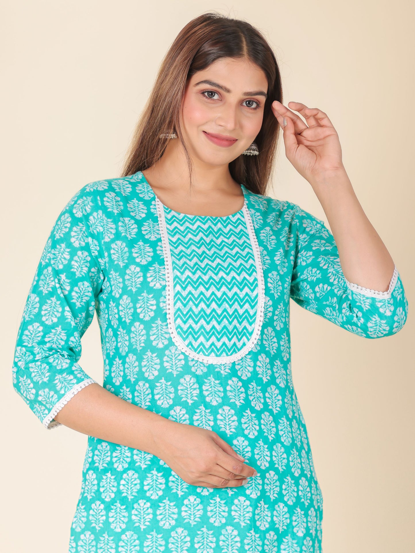 Soft Cotton Floral Kurta