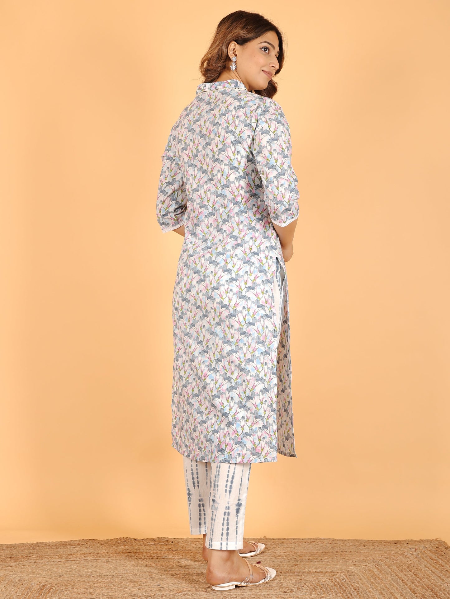 Soft Cotton Floral Kurta