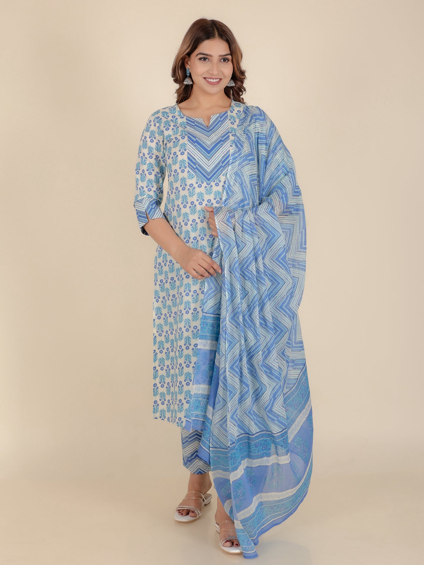 Soft Cotton Floral Kurta