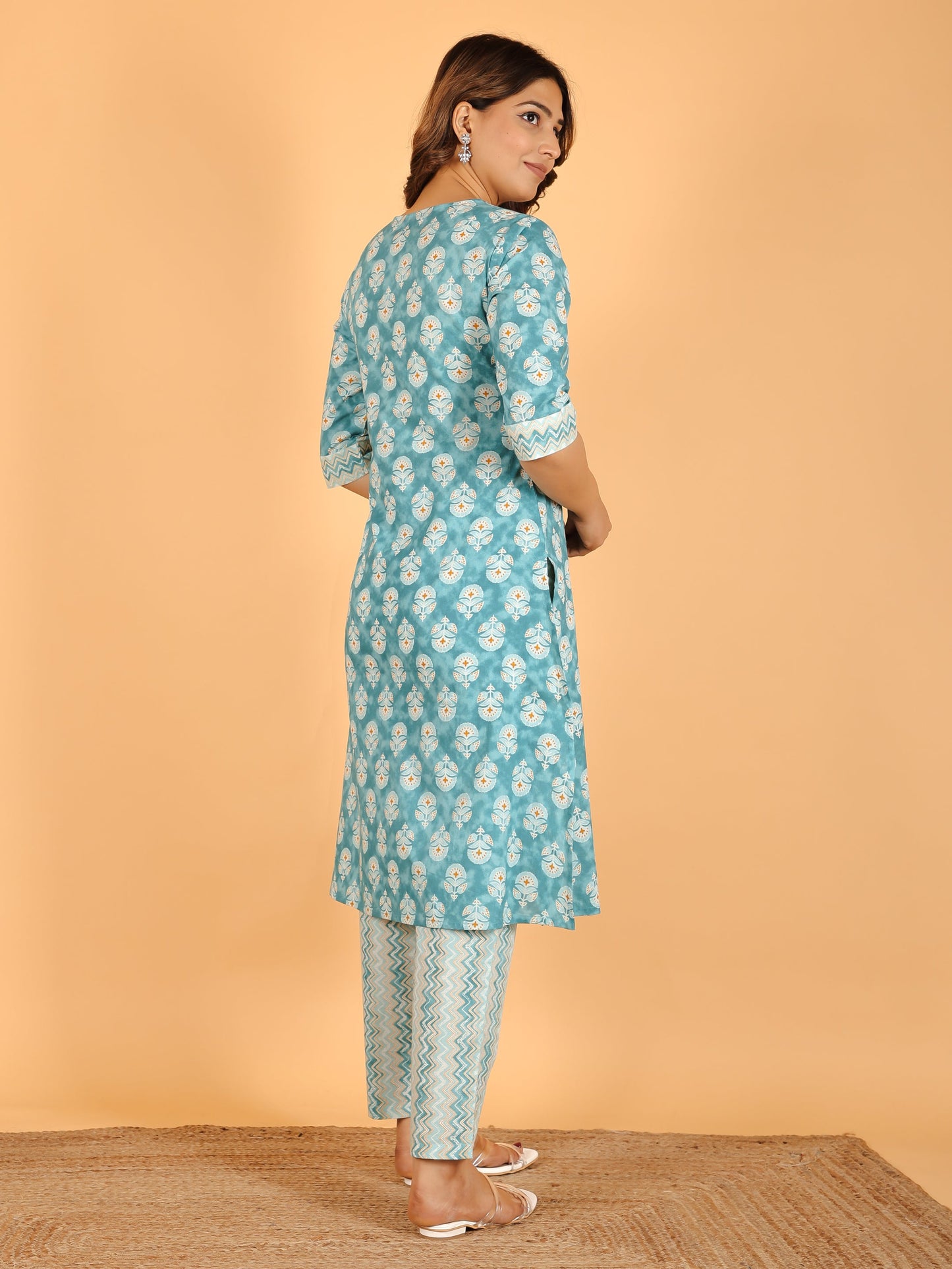 Soft Cotton Floral Kurta