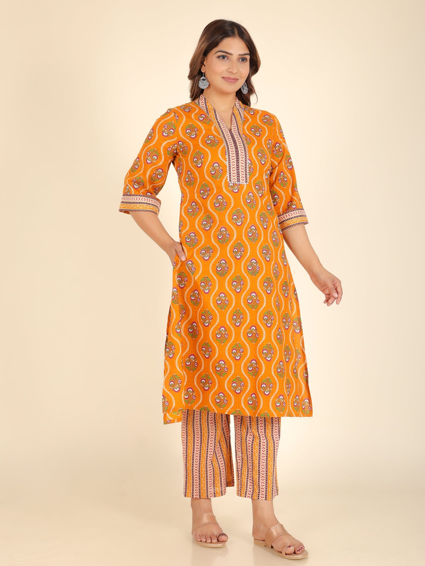 Soft Cotton Floral Kurta