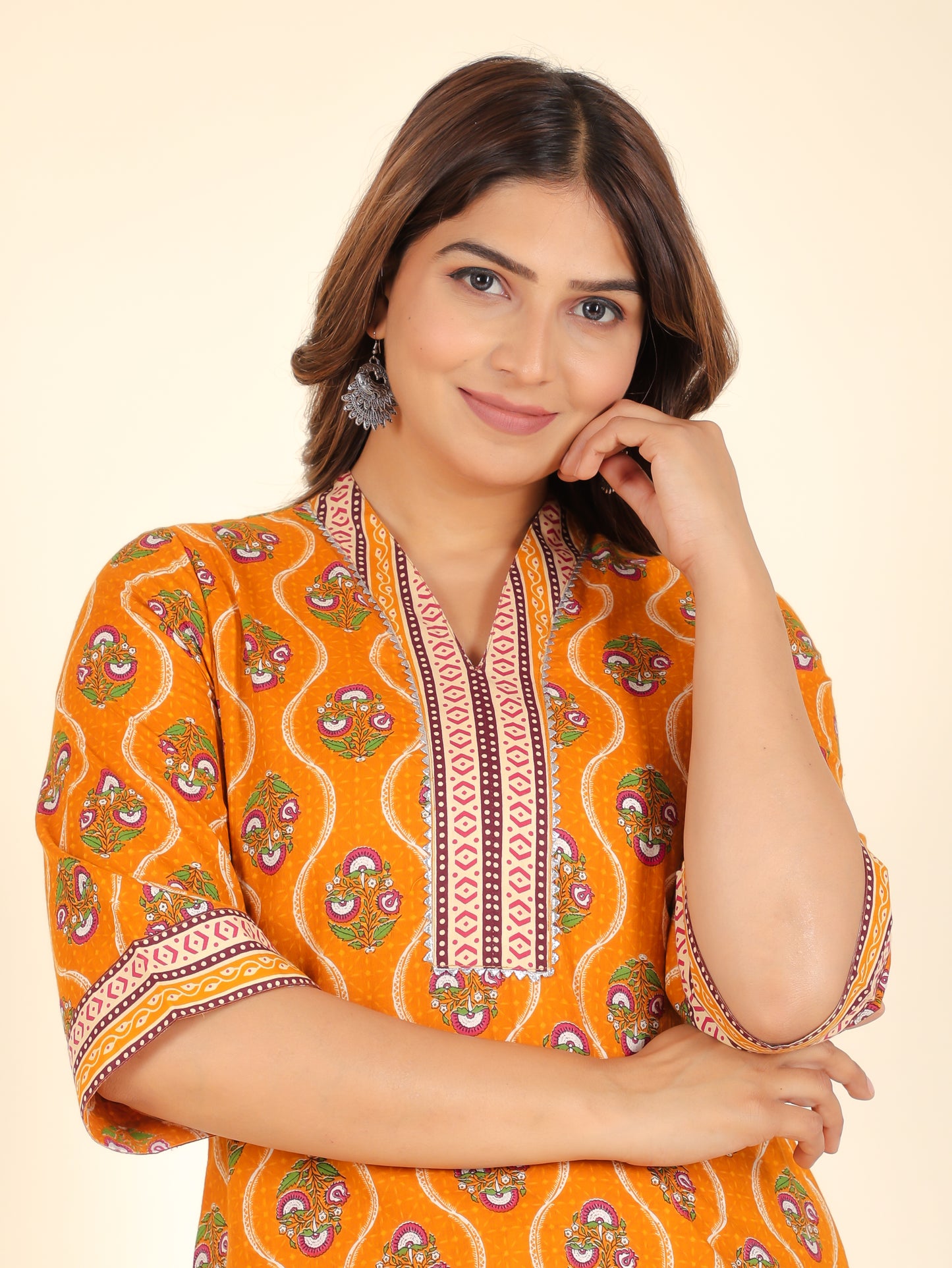 Soft Cotton Floral Kurta