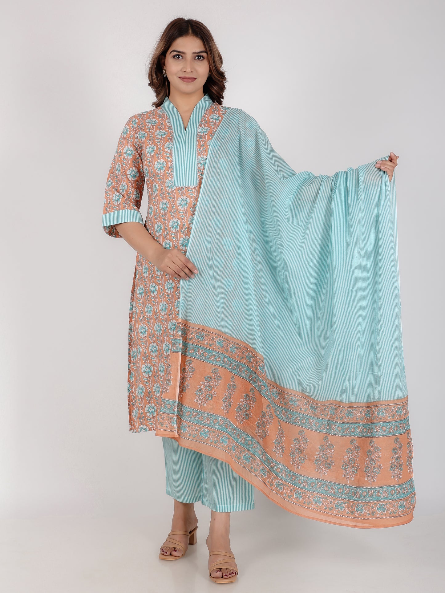 Soft Cotton Floral Kurta