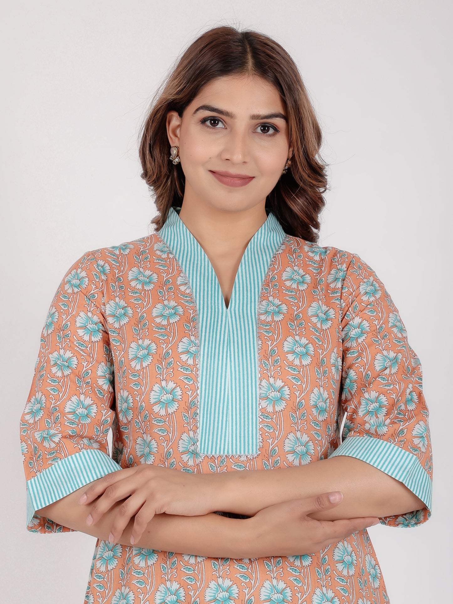 Soft Cotton Floral Kurta