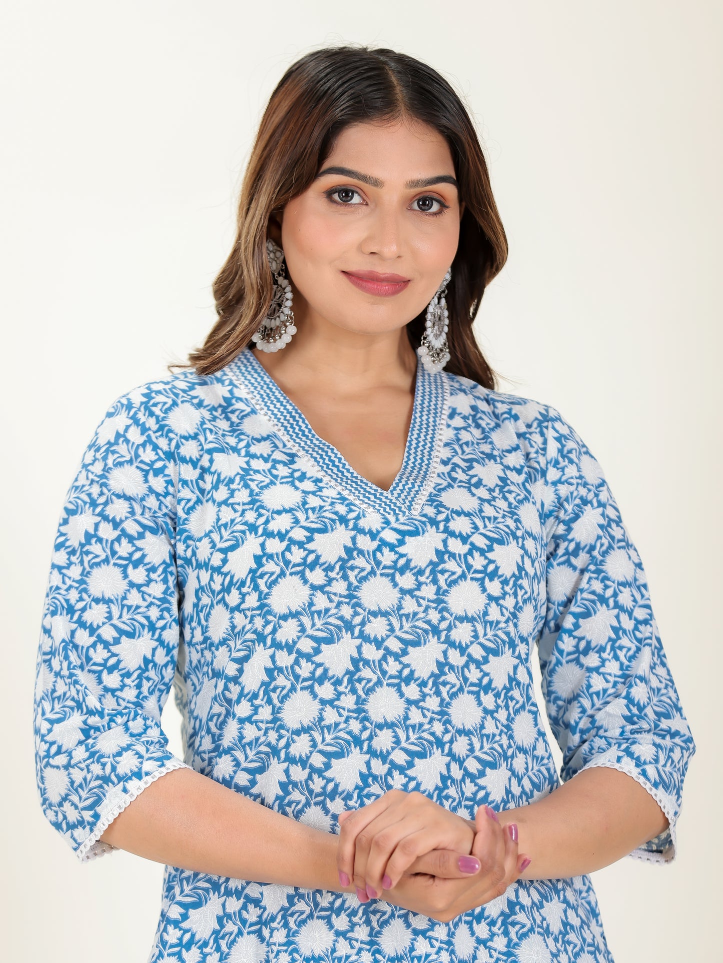 Soft Cotton Floral Kurta