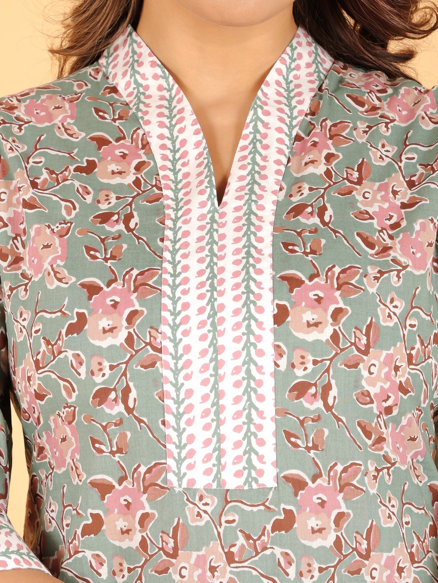 Soft Cotton Floral Kurta