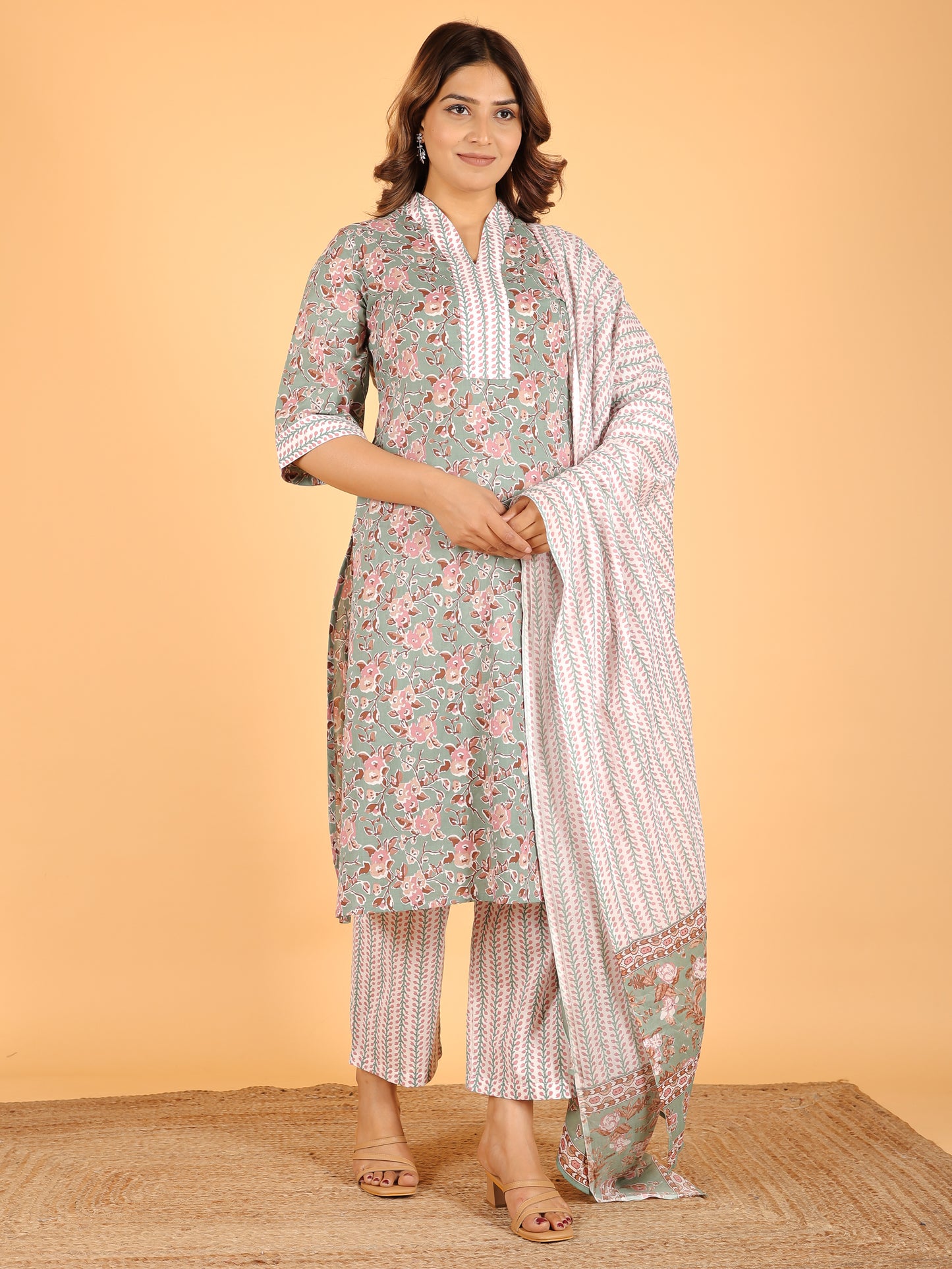 Soft Cotton Floral Kurta