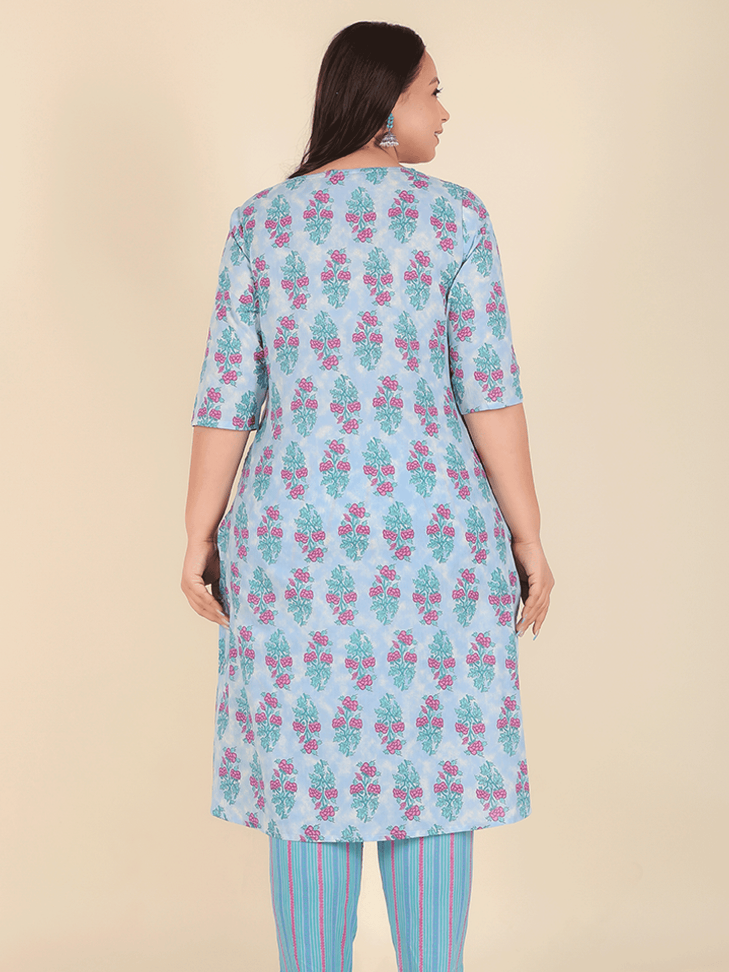 Soft Cotton Floral Kurta