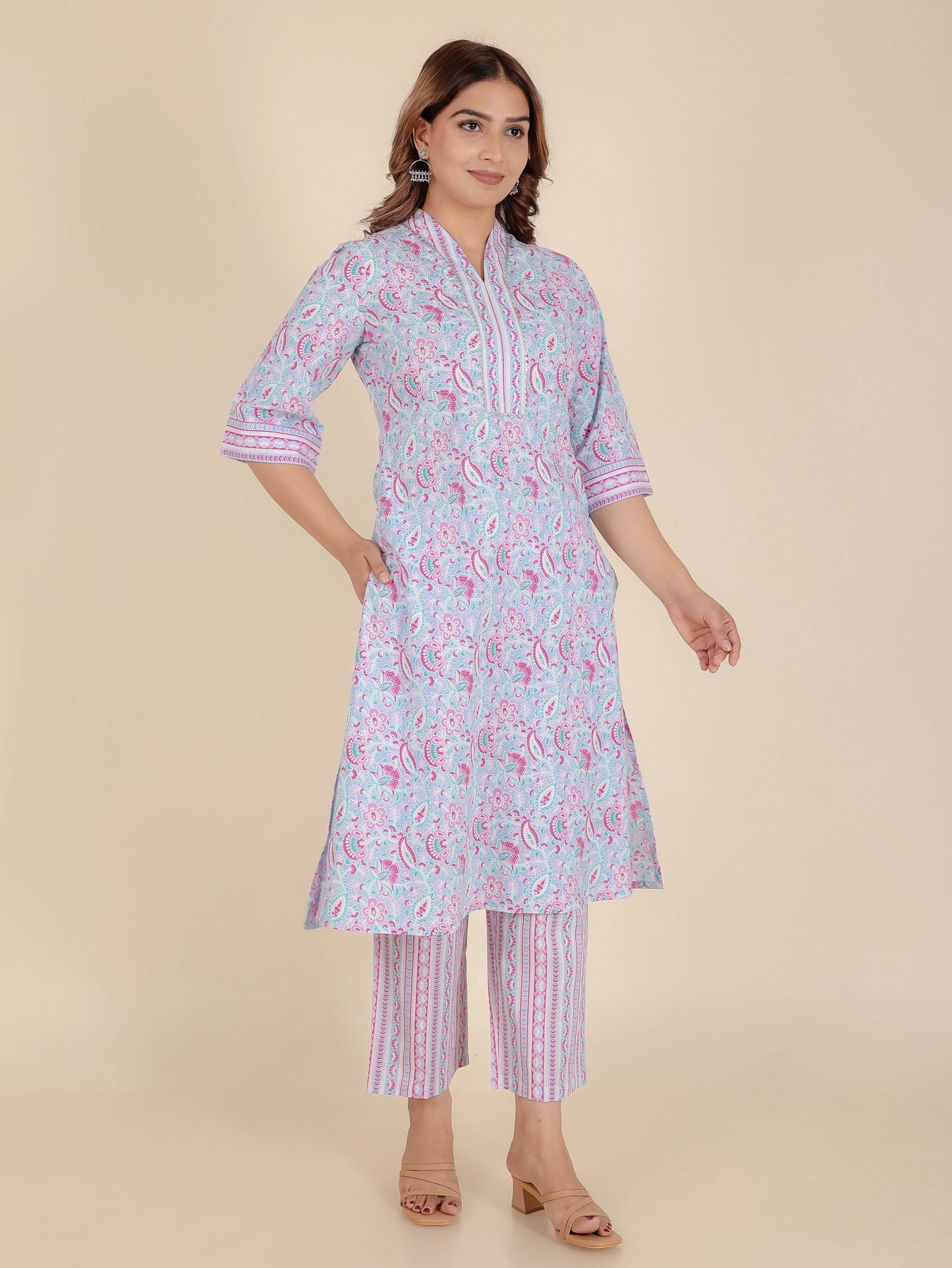 Soft Cotton Floral Kurta