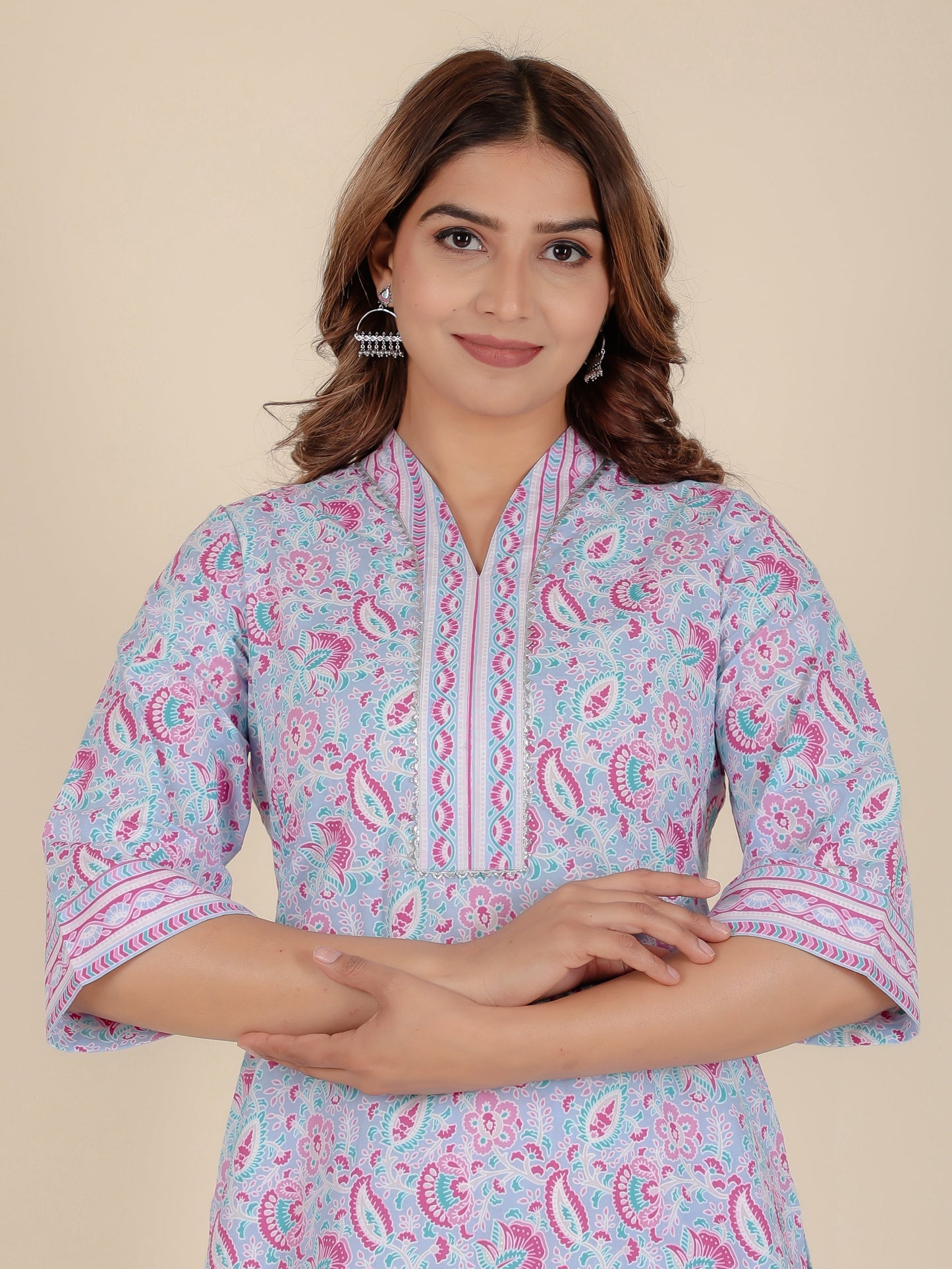 Soft Cotton Floral Kurta