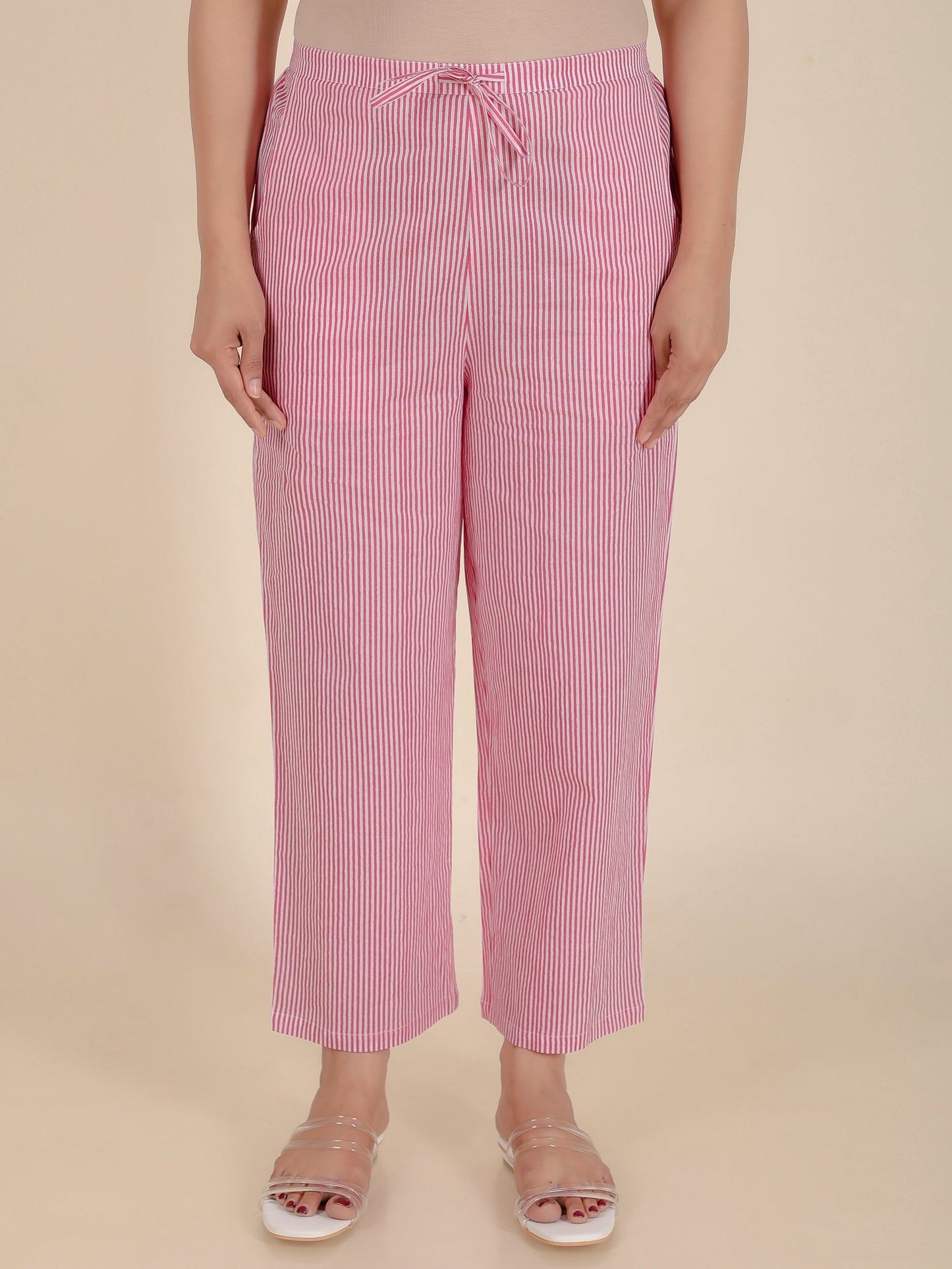 Soft Cotton Striped Pant