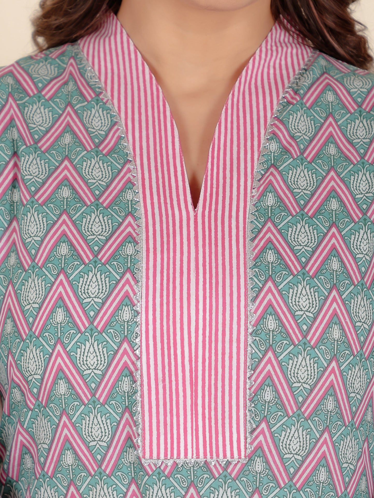 Soft Cotton Chevron Kurta