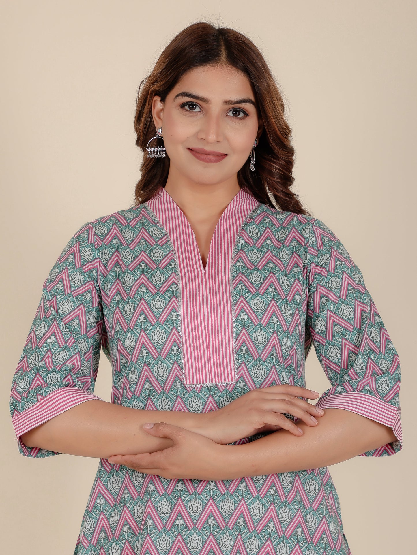 Soft Cotton Chevron Kurta