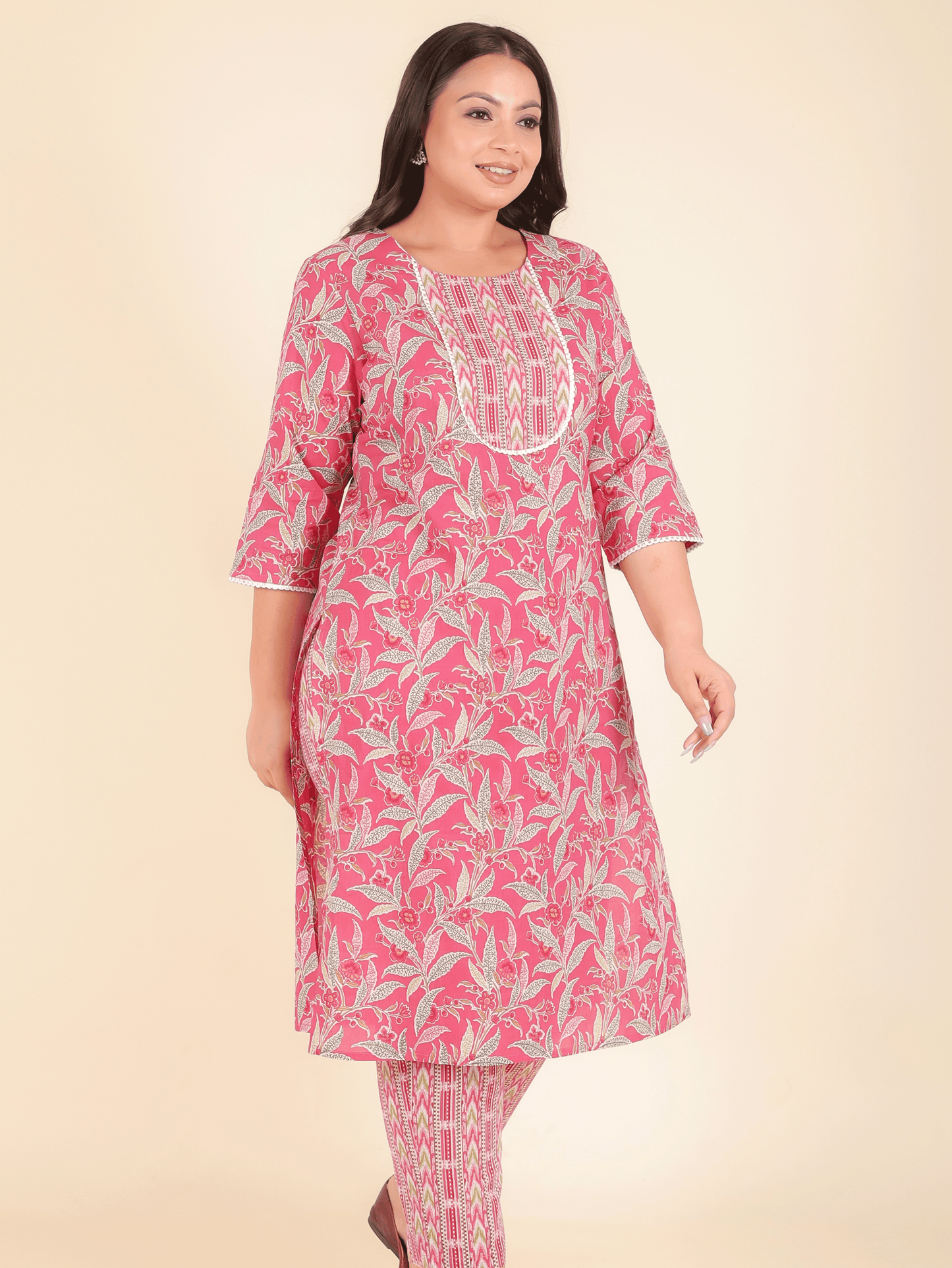 Soft Cotton Floral Kurta